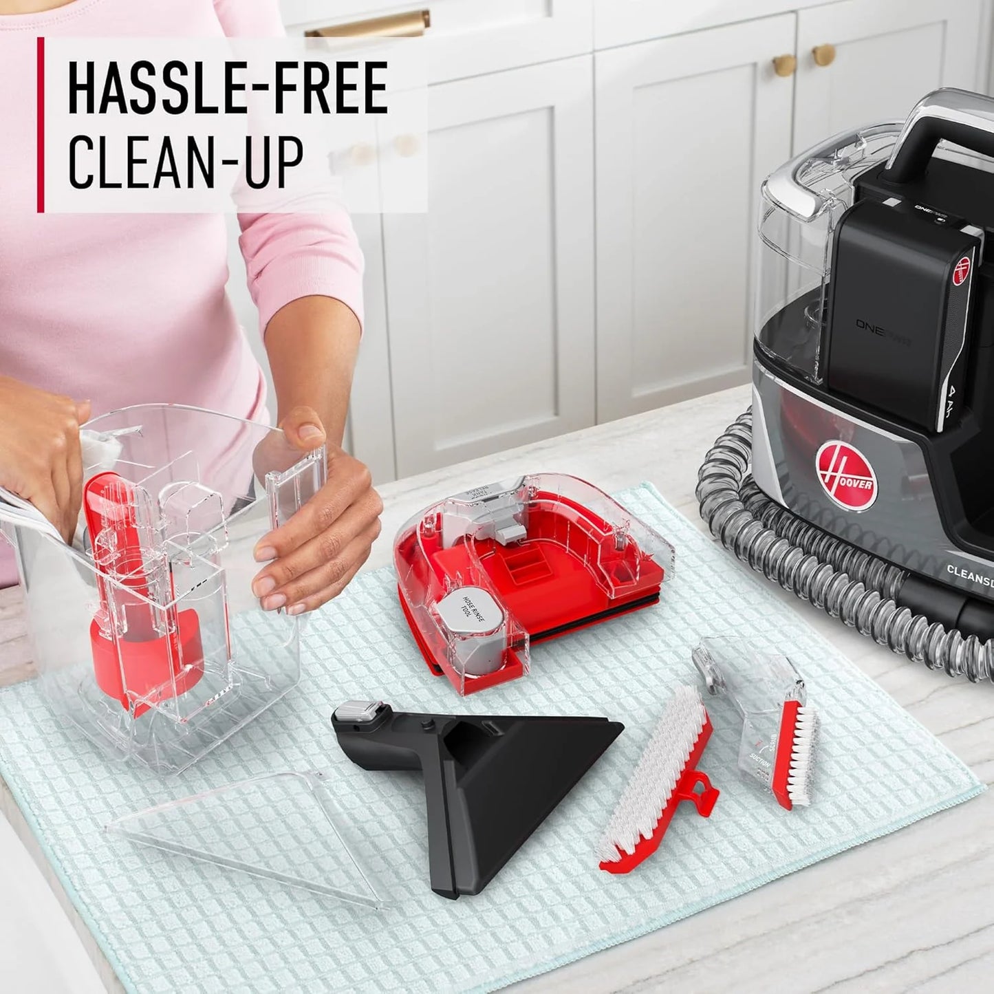 Hoover CleanSlate Plus Portable Carpet & Upholstery Spot Cleaner with Powerful Suction and Multiple Tools