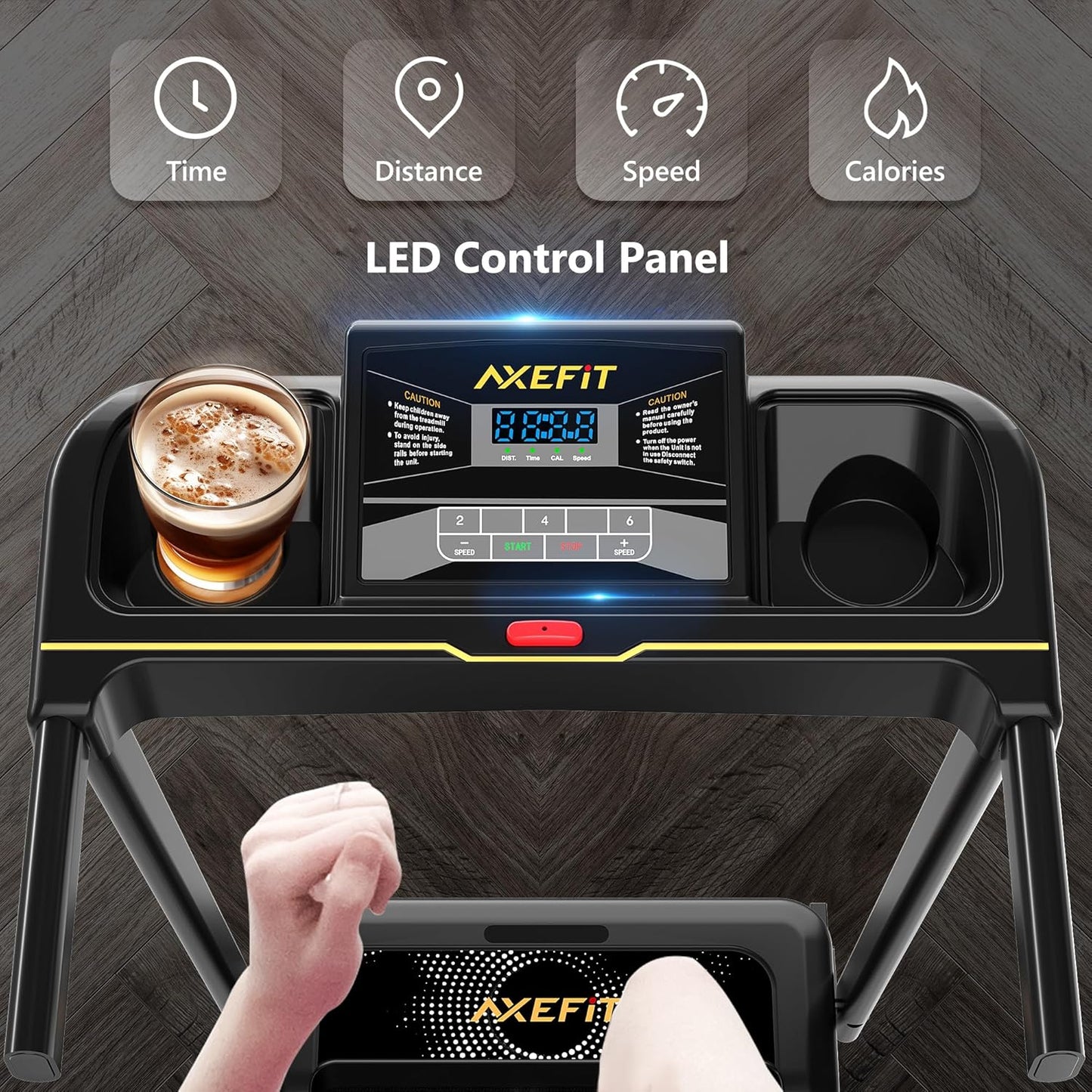 2.5 HP Portable Treadmill with Inclined Walking Pad, Panel and Remote, 4-in-1 Walking Treadmill, 265 lb Capacity