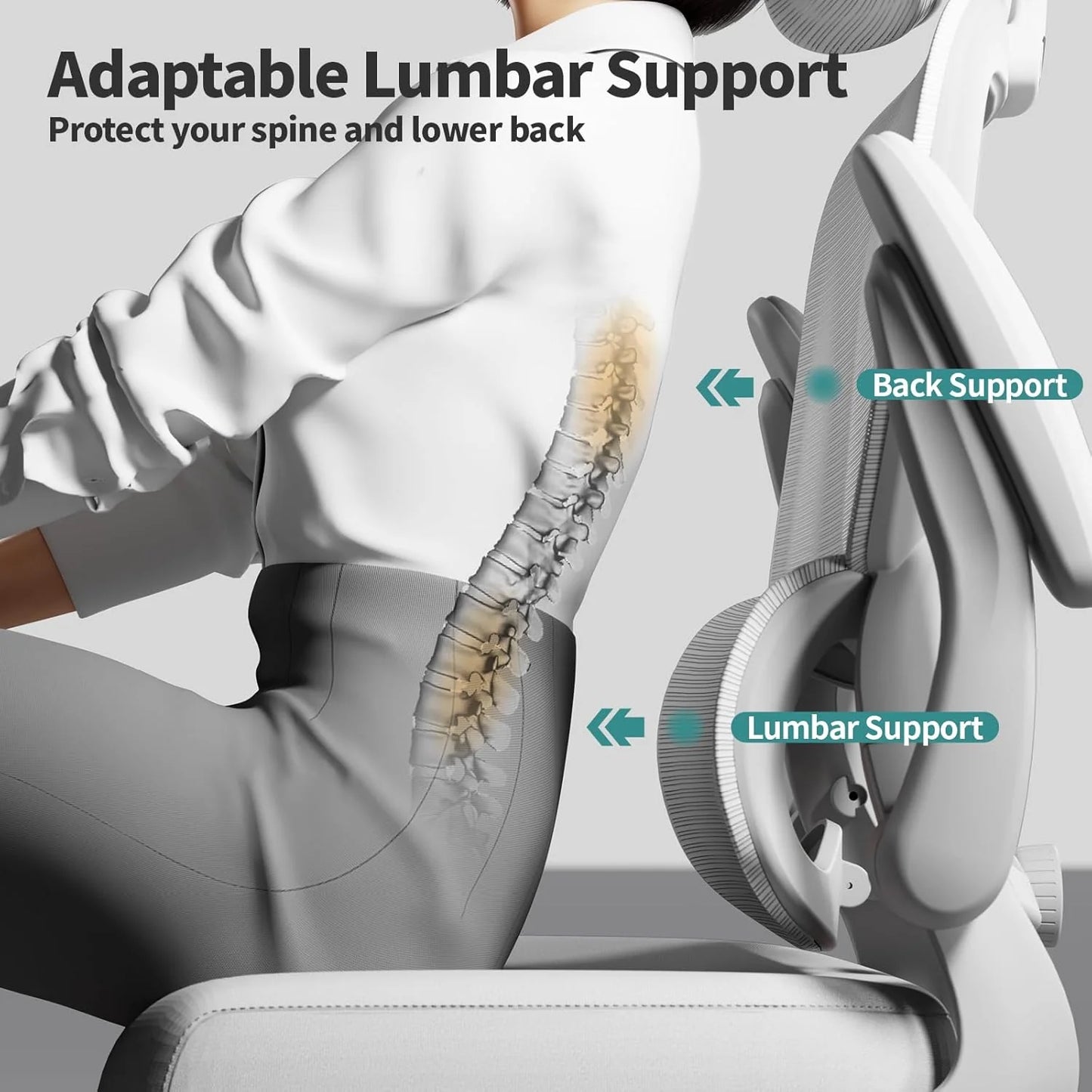 TRALT Office Chair Ergonomic Desk Chair 330 lbs Home Gaming Chair with Wheels