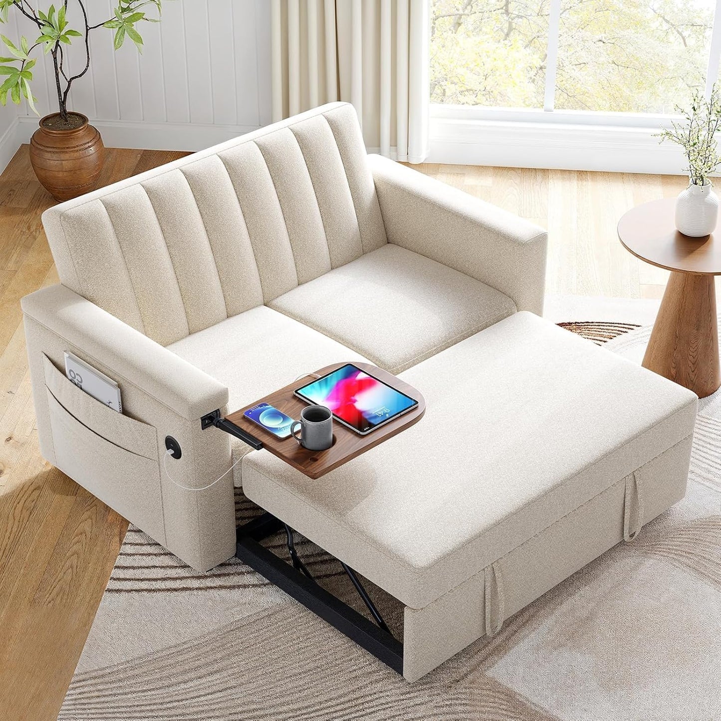 Sofa Bed 3-in-1 Convertible Sleeper Sofa