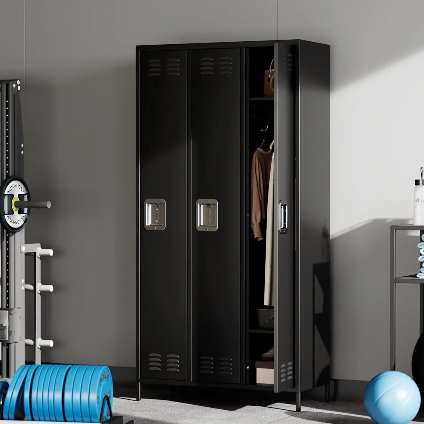 GAOMON Locker for Employees, 6 Doors Locker Cabinet with Hooks, Storage Locker