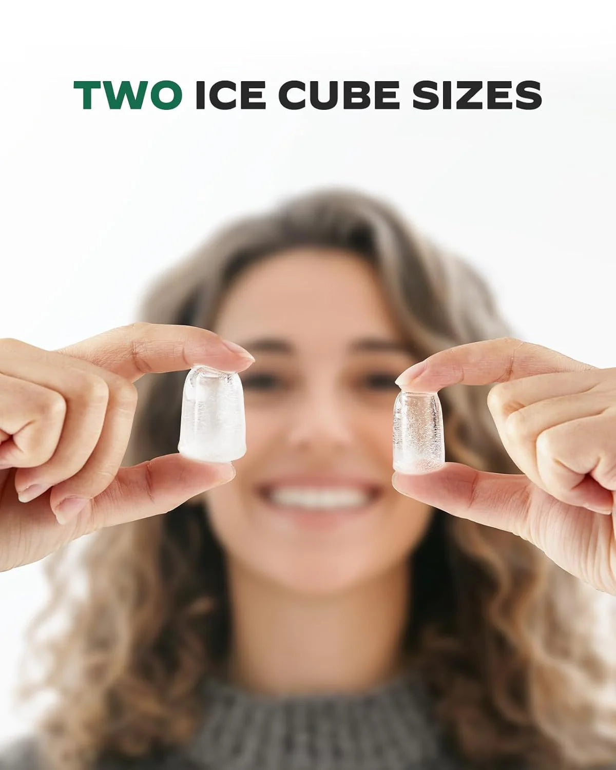 Silonn Countertop Ice Maker with Expanding Ice Basket, 9 Cubes in 6 Mins, 2.5L Ice Basket, Self-Cleaning Ice Maker with LED Touch Control, 2 Bullet Ice Sizes for Home, Kitchen, Office