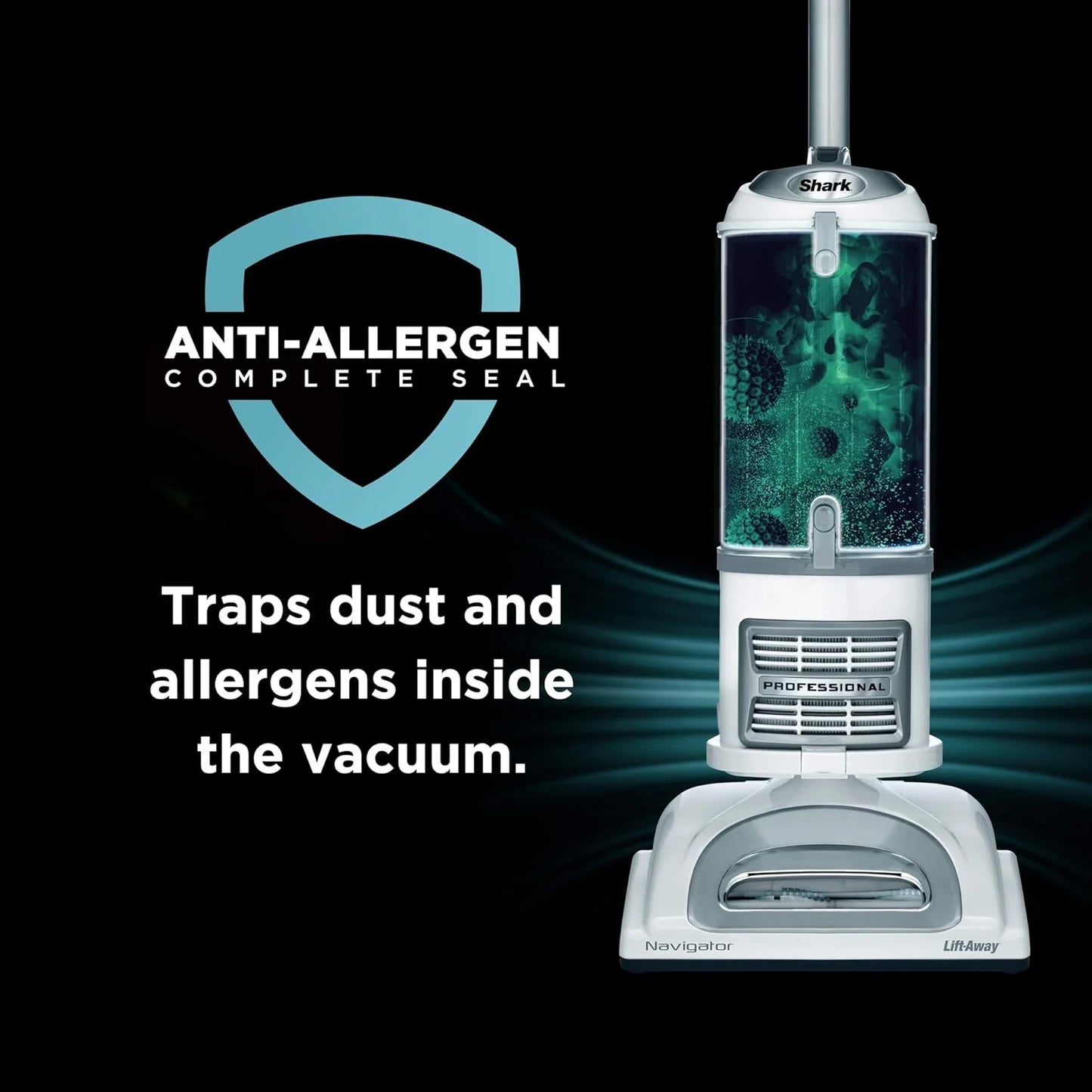 Upright Vacuum Navigator Lift-Away Deluxe with Large Dust Cup Capacity HEPA Filter Swivel Steering Upholstery Tool & Crevice Tool