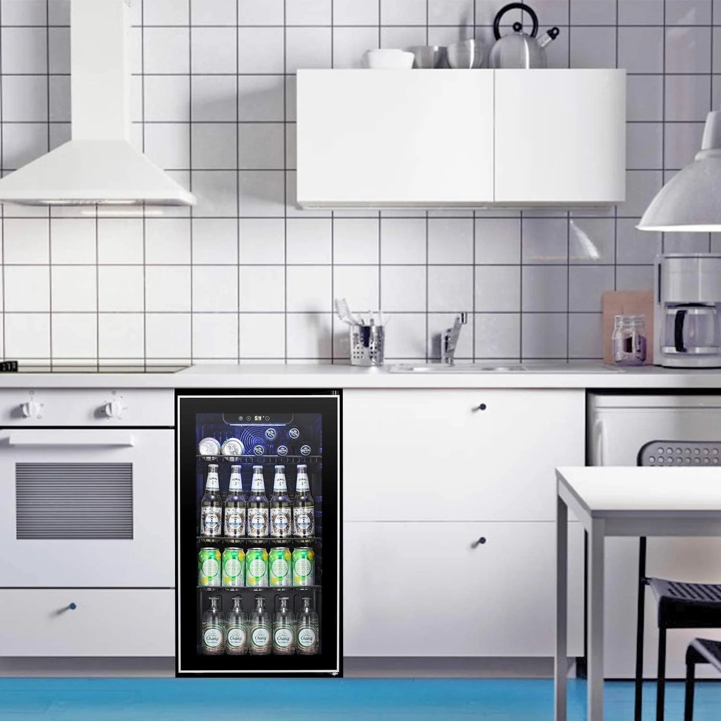 Antarctic Star Beverage Refrigerator Cooler 68 Can, Mini Fridge with Glass Door for Beer Drinks Wine,Freestanding Small Fridge with Electronic Temperature Control for Home and Bar,1.7 cu.ft