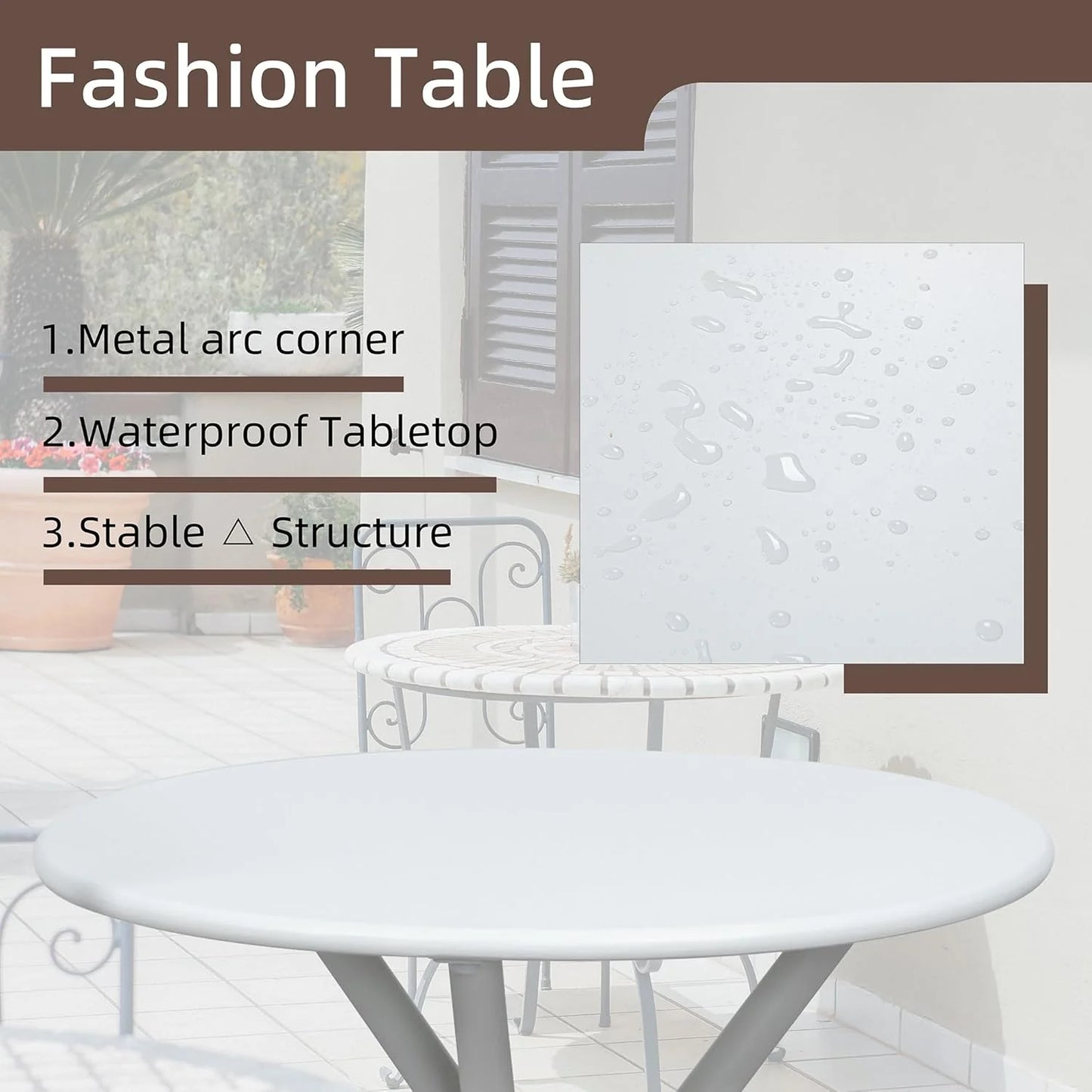 Shintenchi 3 Pieces Patio Bistro Sets, Outdoor Textilene Fabric Conversation Bistro Set, Textilene Fabric Front Porch Chairs Small Patio Furniture Set with Table for Lawn,Garden,Balcony (Black)