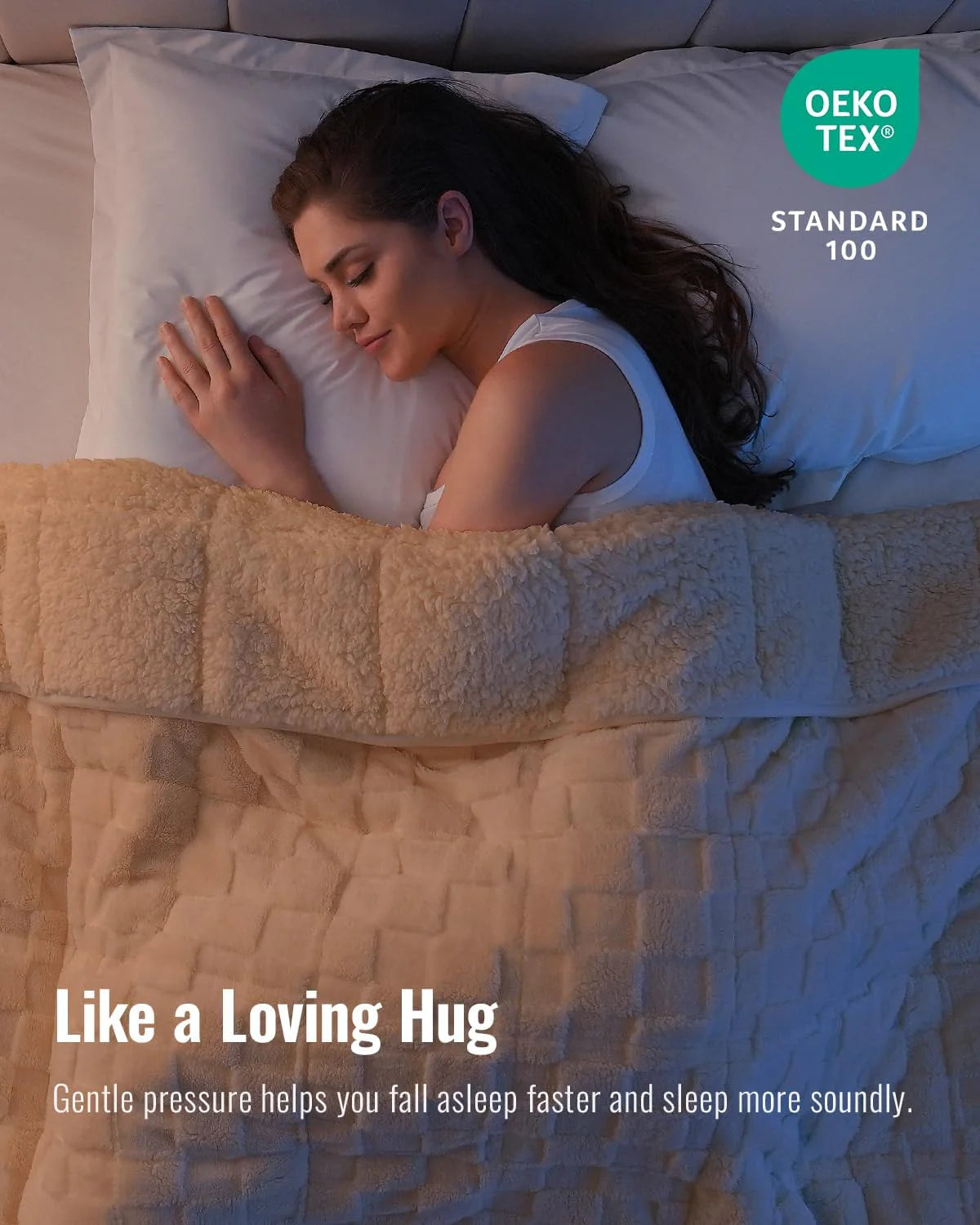 Weighted Blanket Queen Size 15lbs 60x80 inches with Soft Plush Fleece