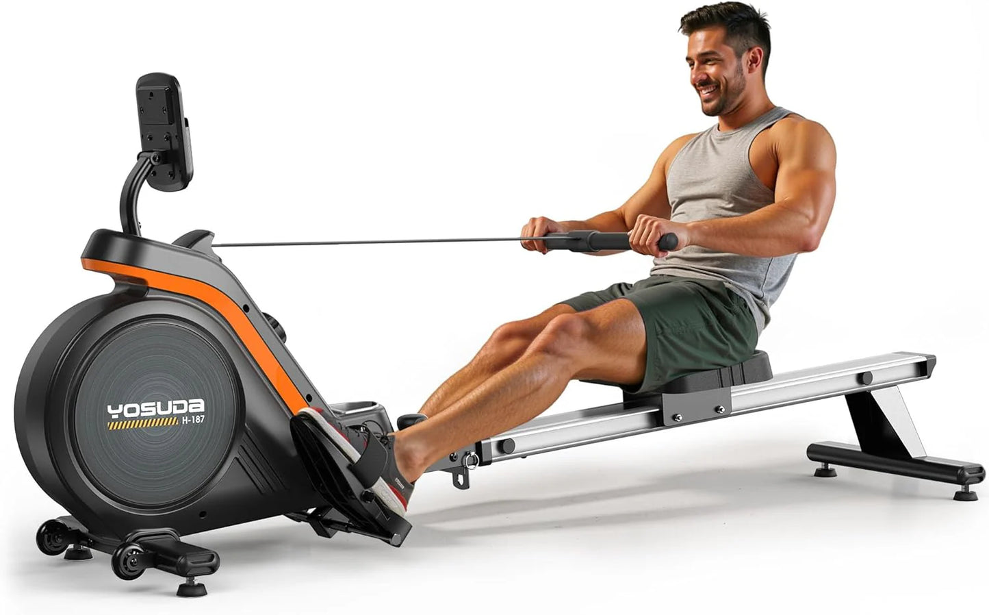 YOSUDA Home Magnet/Water Resistance Rowing Machine Support Bluetooth and Applications