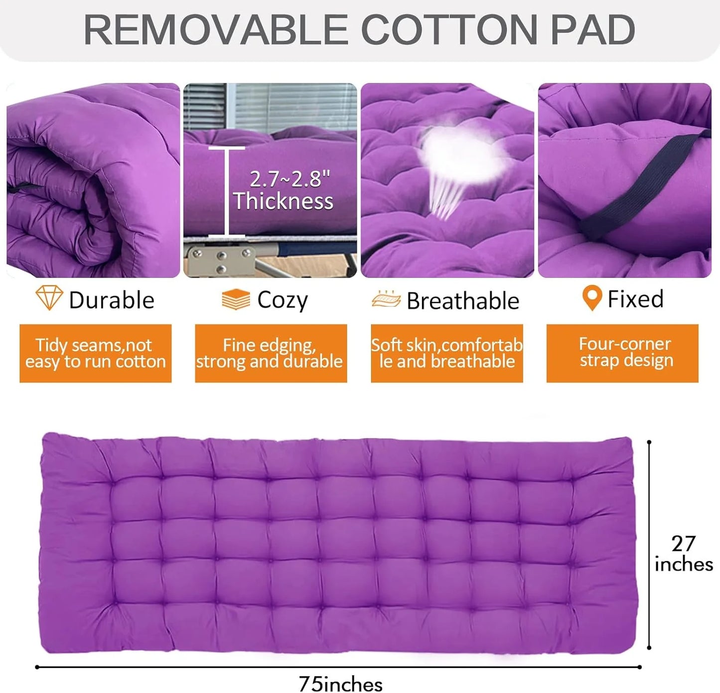 2-pack camping cots with mattresses, comfortable sleeping beds, adult camping cots, 2-person folding beds, heavy-duty sleeping beds