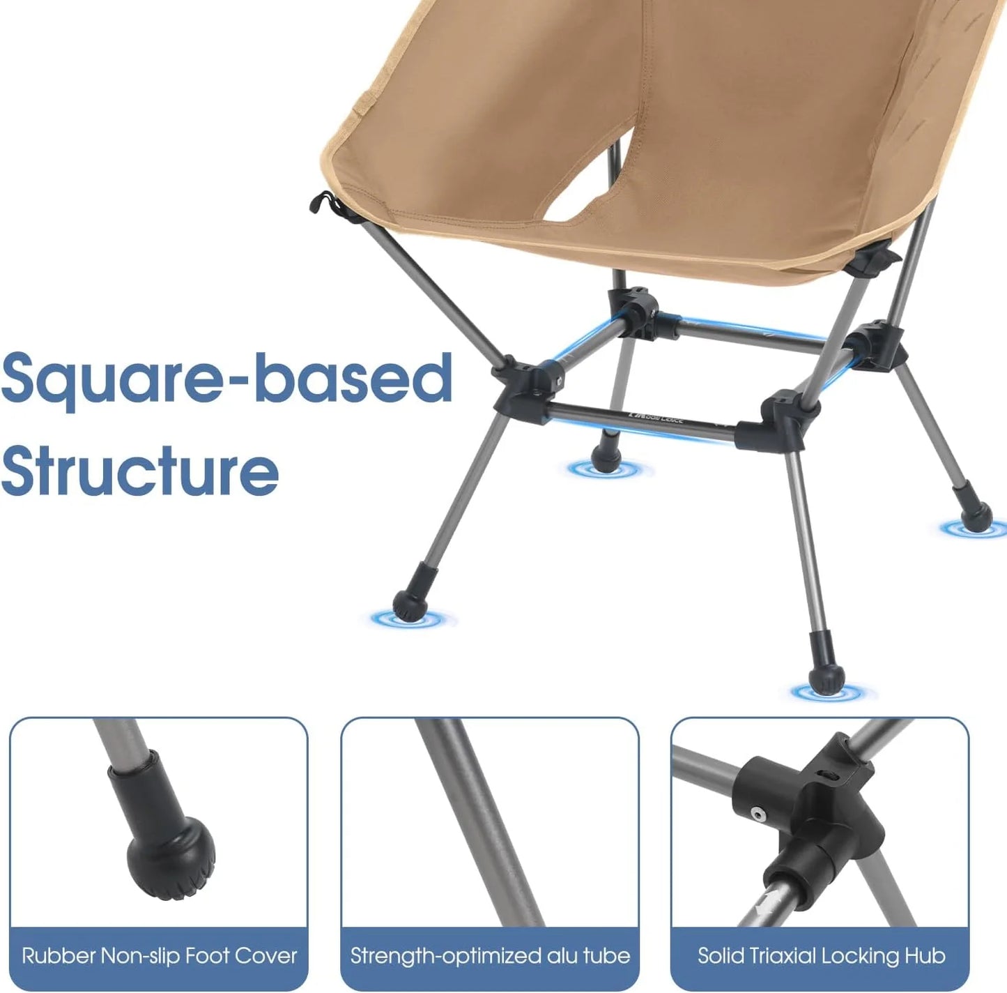 Portable Camping Chair Plus Folding Chair for Backpacking and Hiking