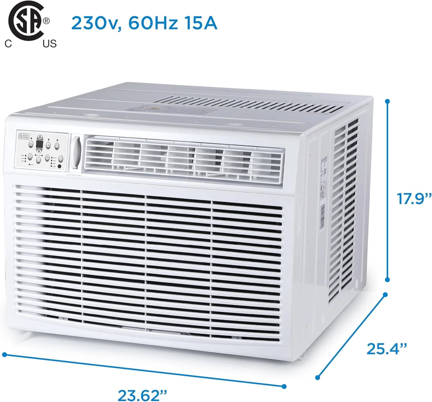 BLACK+DECKER Window Air Conditioner 5000 BTU, Cools Up to 150 Square Feet, AC Unit with Mechanical Controls, Manual Fan Only and Cool Settings, BD05MWT6, White