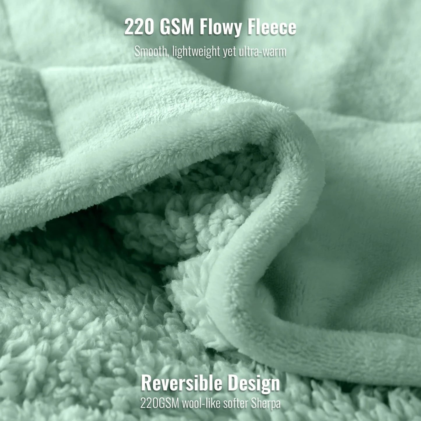 Weighted Blanket Queen Size 15lbs 60x80 inches with Soft Plush Fleece