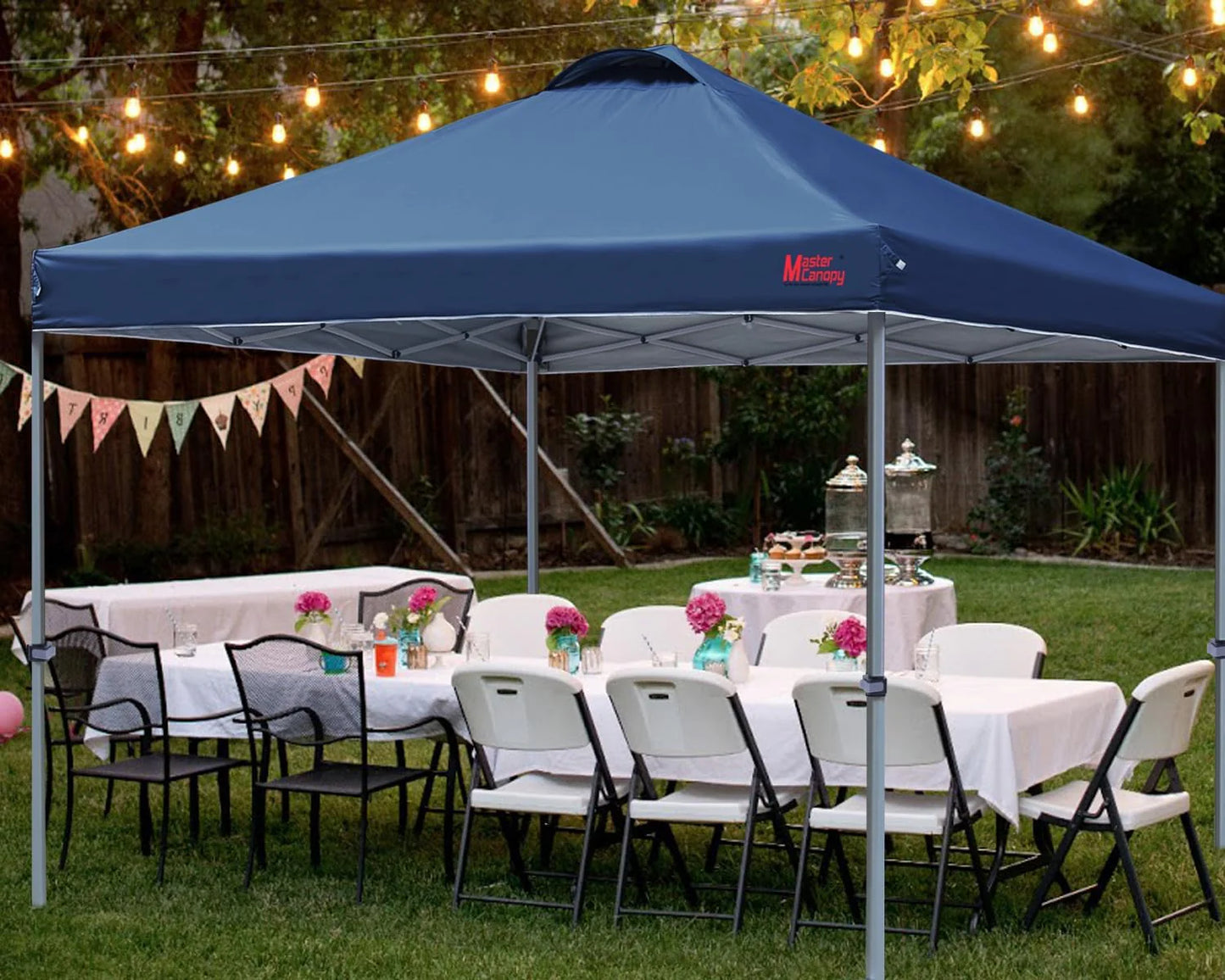 Durable Pop-up Canopy Tent with Roller Bag (10x10, Black)