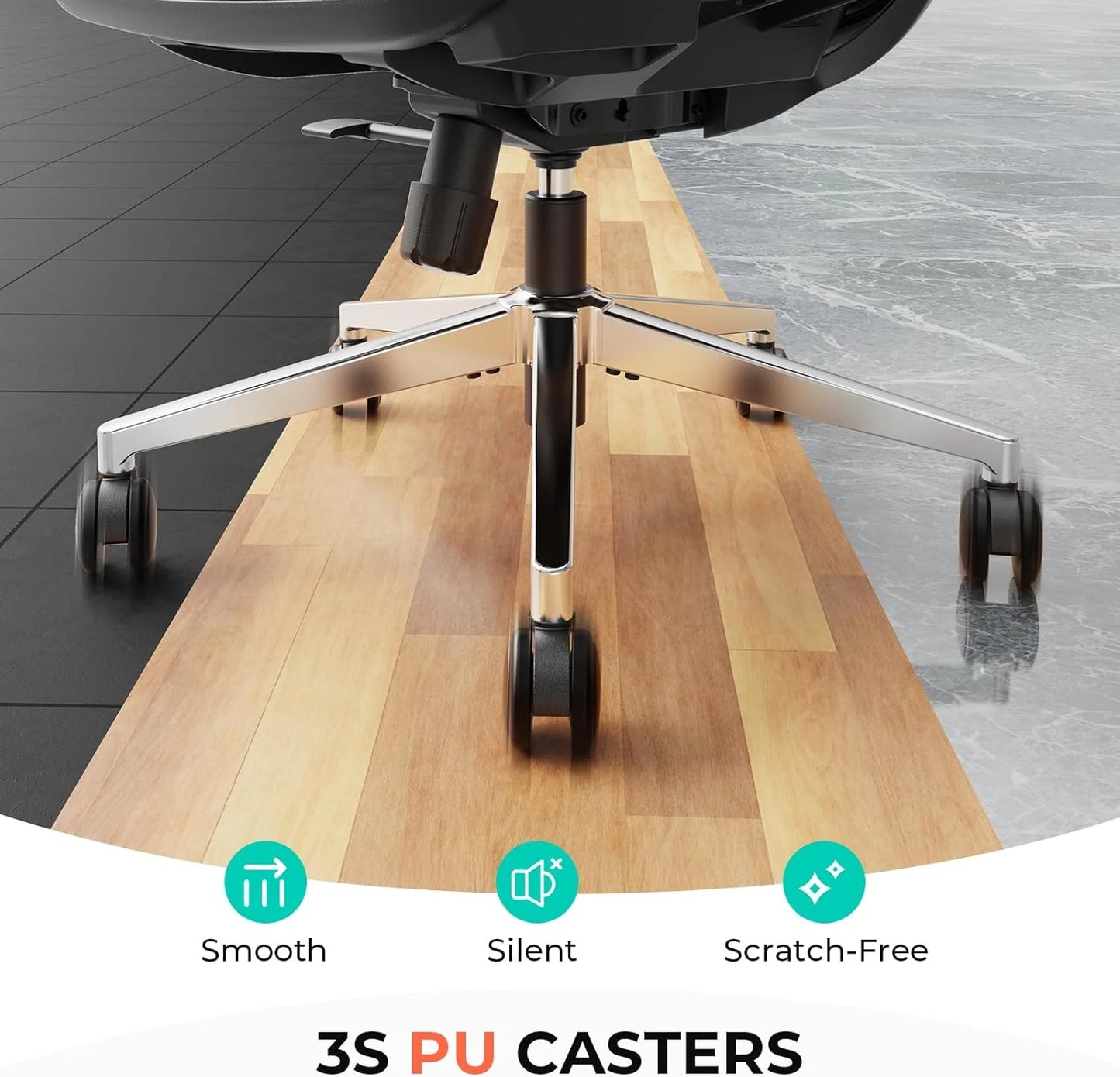 Ergonomic Mesh Office Chair with Adjustable Lumbar High Back Desk Chair 400 lbs