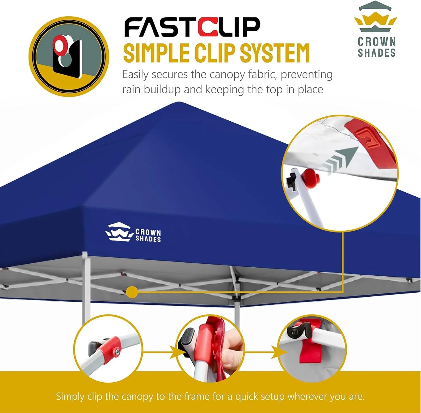 10x10 Pop-Up Awning - One-Click Installation Beach Tent - Outdoor Sunshade Silver Coated Top, 3 Heights and 4 Sand Pockets