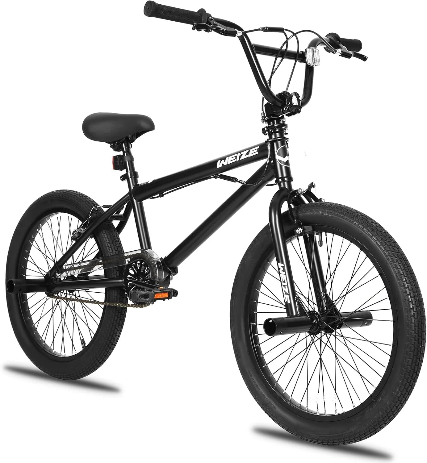 WEIZE Freestyle BMX Bicycle 20 Inch Stunt Bike for Kids and Adults Men and Women High Strength Steel Frame 360 Degree Rotor Freestyle