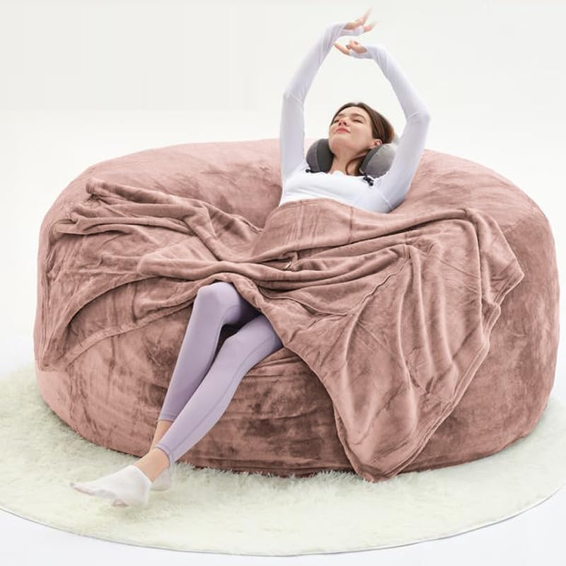 60" inch Oversized Bean Bag Sofa with Filling, Memory Sponge Bean Bag Chair