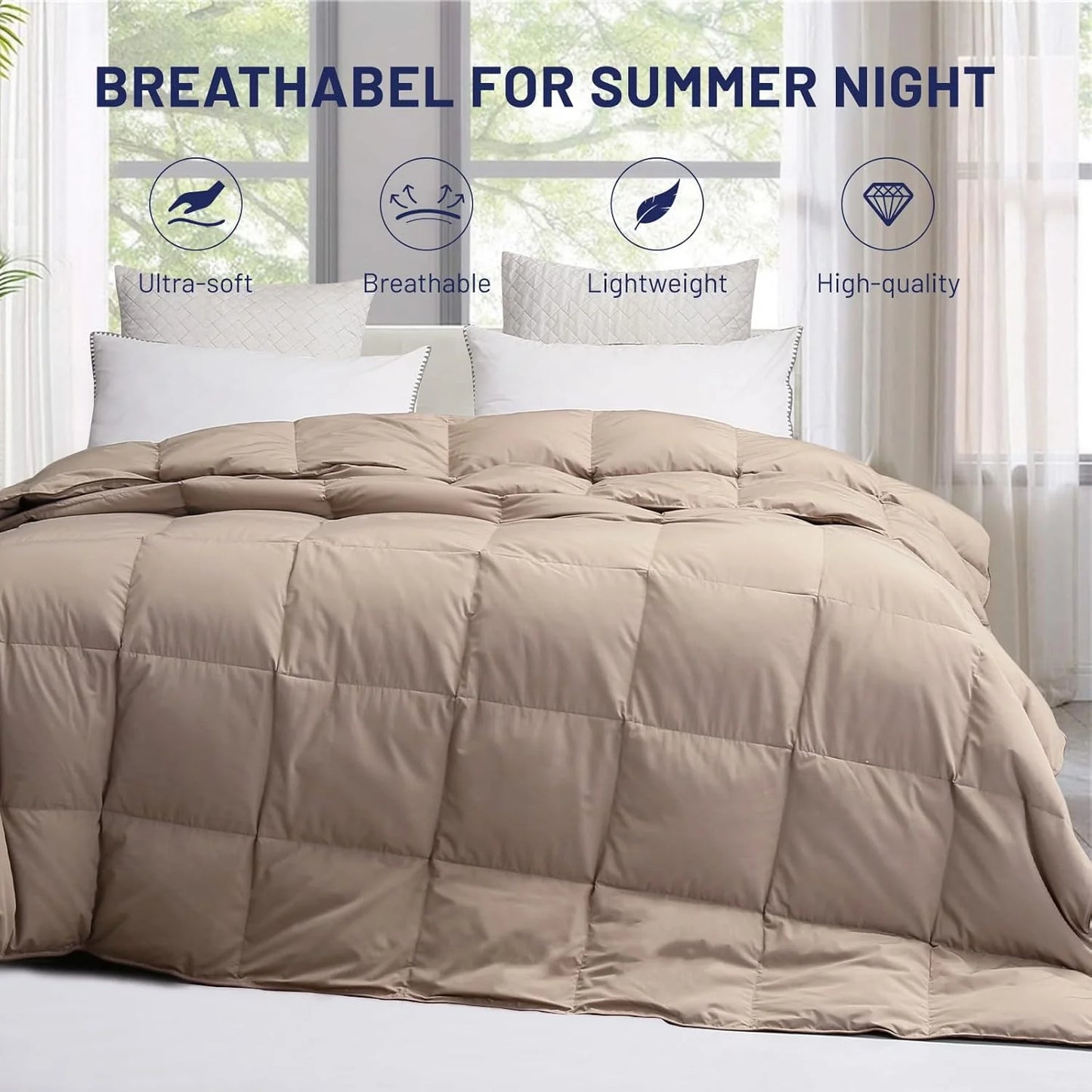 Premium Down Comforter 3D Baffle Box Design