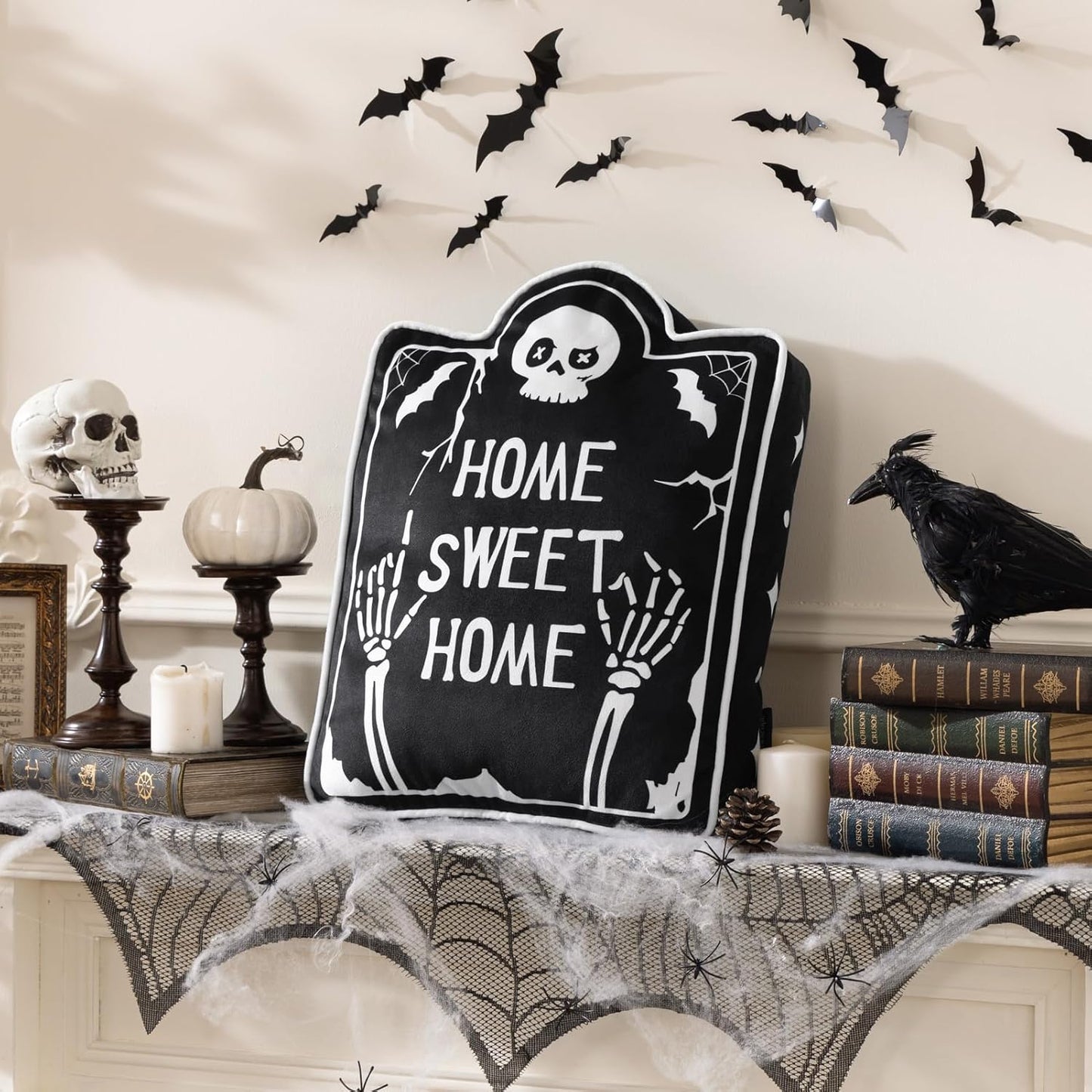 Happy Halloween Shaped Throw Pillow