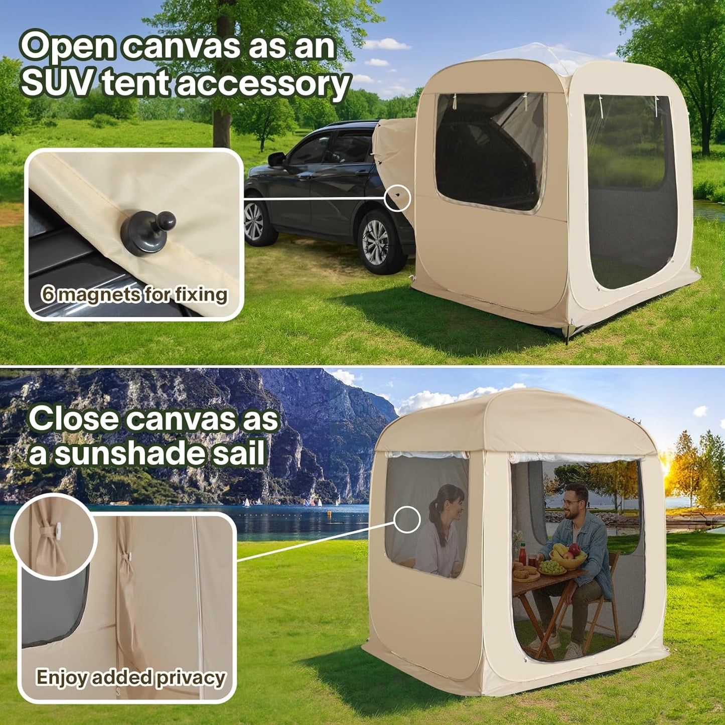 Pop Up Screen House Gazebo Tent with Mosquito Netting Sides