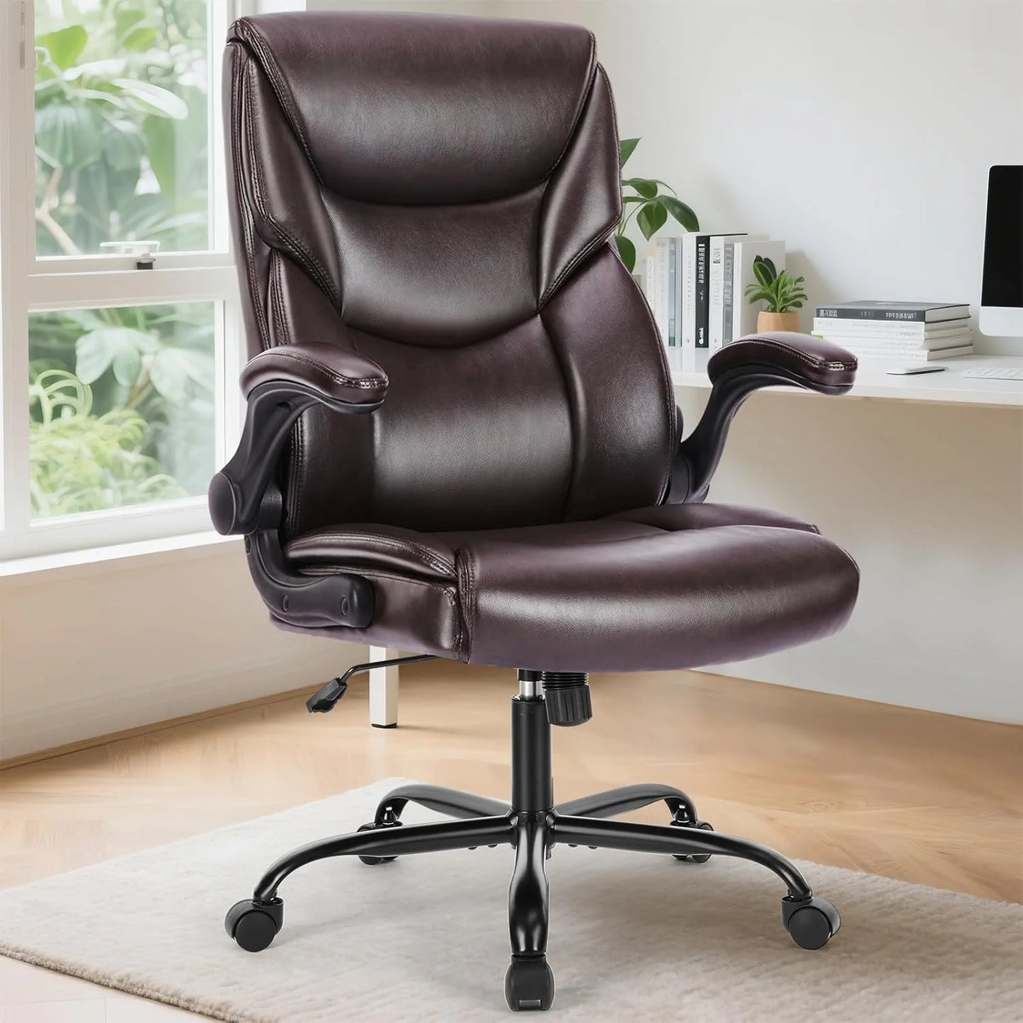 Ergonomic Office Chair Heavy Duty Work Desk Chair Adjustable Swivel Rolling Chair with Wheels