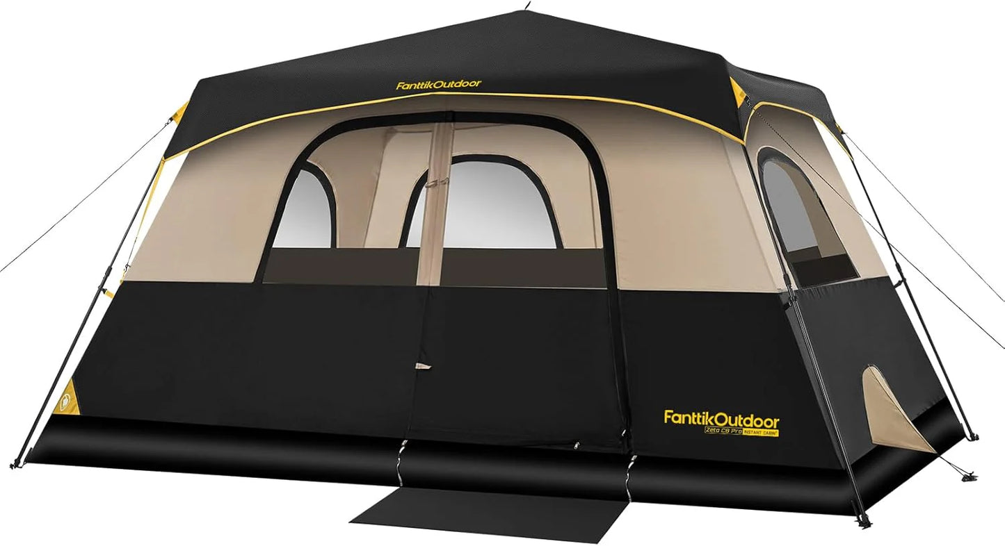 Portable camping tent for 4/6/8/10 people with instant cabin and rainproof and windproof