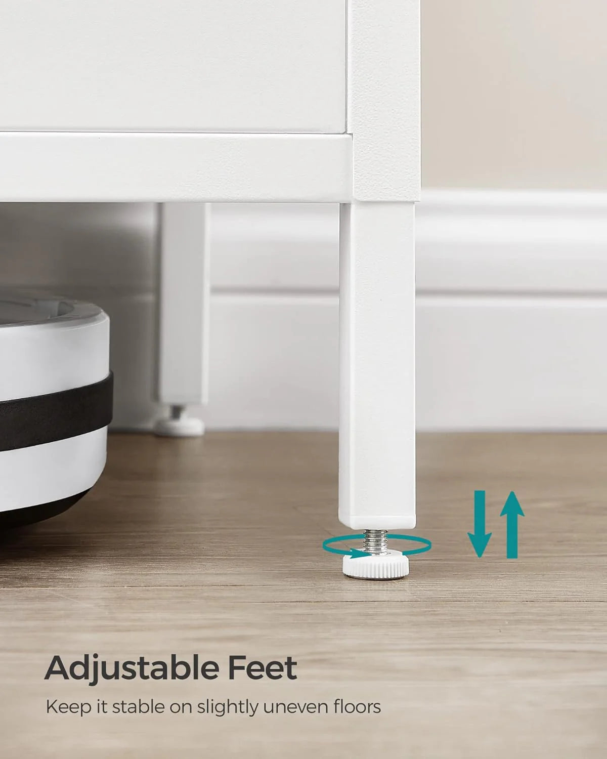 SONGMICS Storage Cabinet, Metal Cabinet, Sideboard with 2 Doors, 15.7 x 31.5 x 29.9 inches