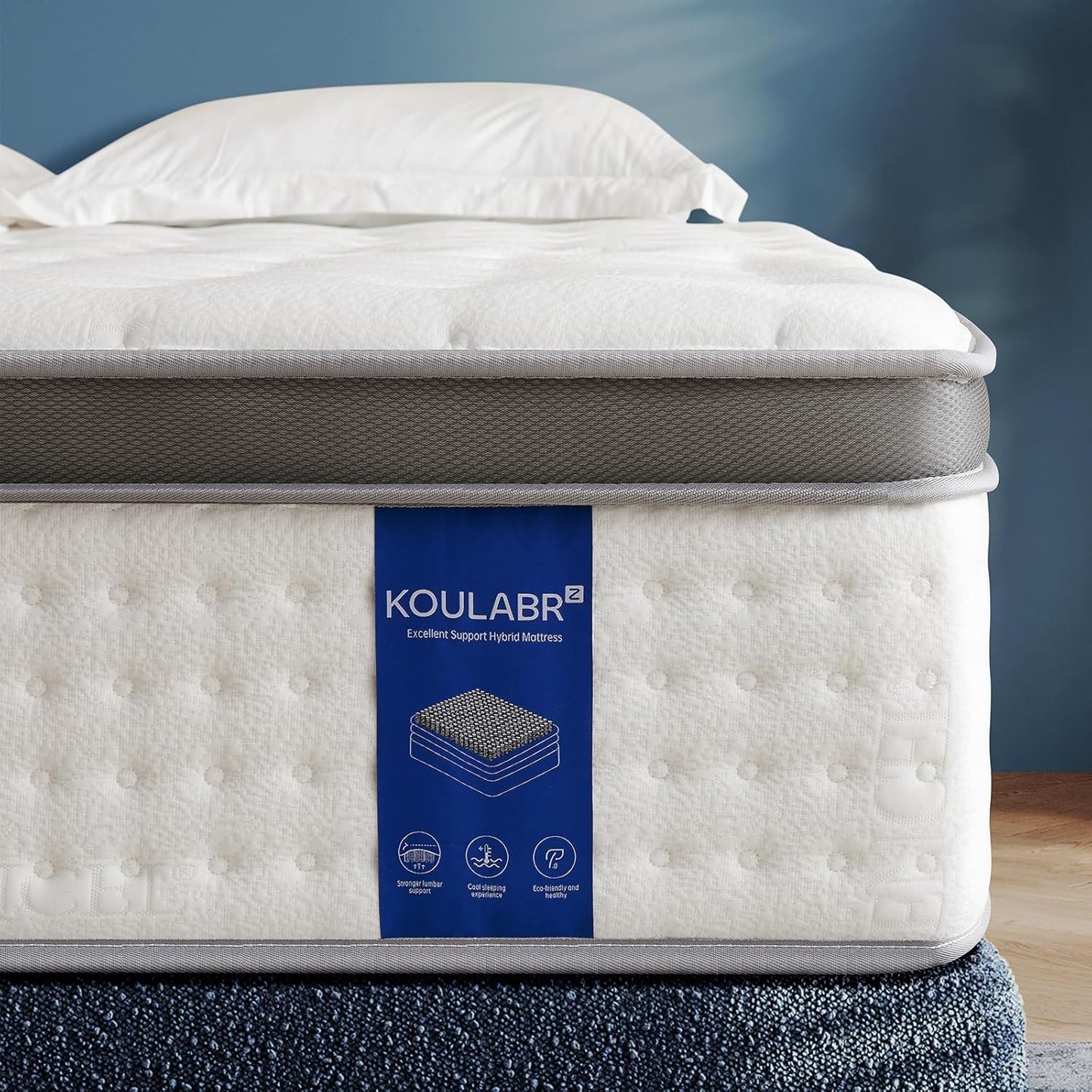 Queen Size Mattress 12-Inch Hybrid Mattress-in-a-Box Gel Memory Foam