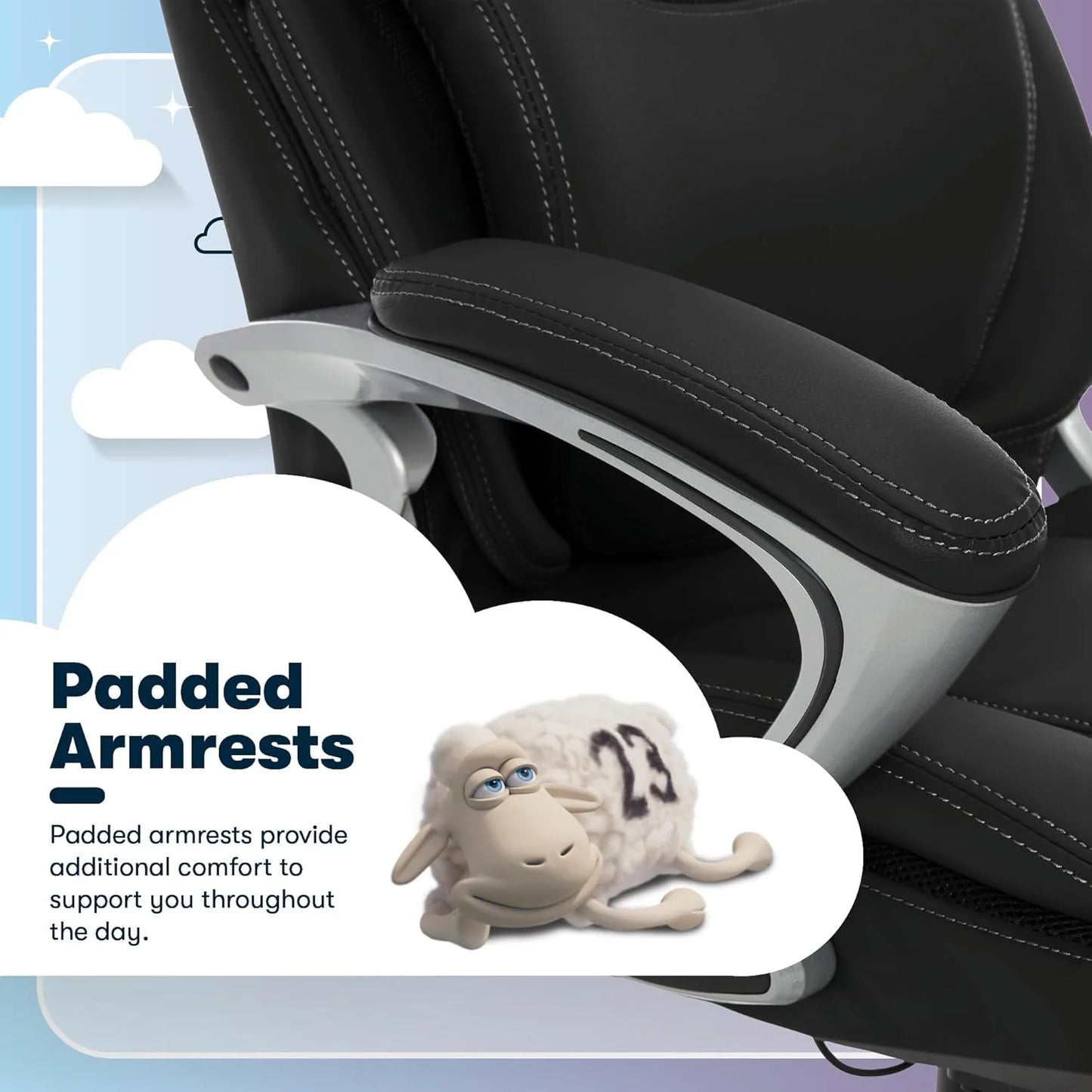 Executive office chair, ergonomic computer desk and chair