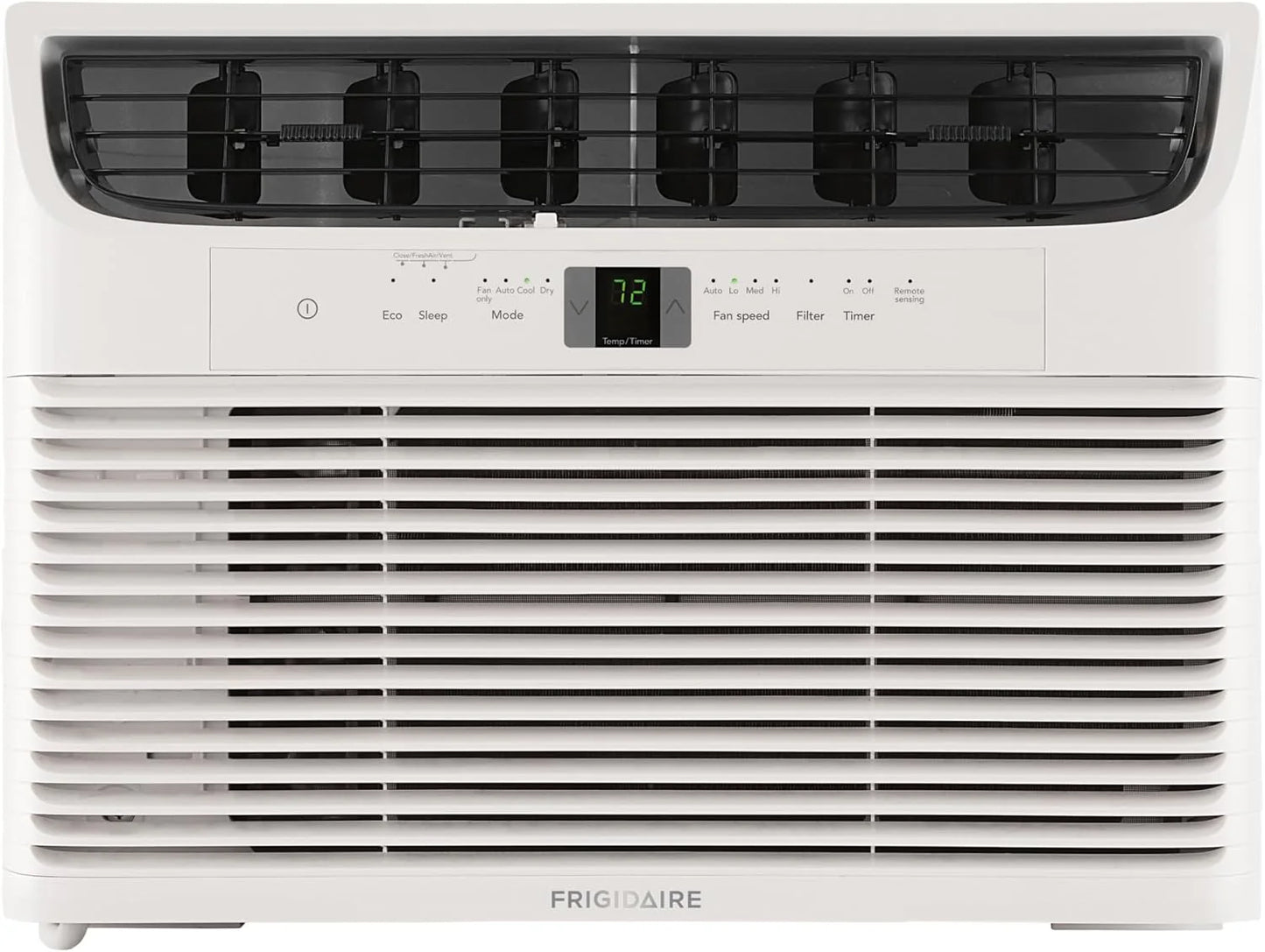 Frigidaire 5,000 BTU Window Air Conditioner with Remote Control, Cools Up to 150 Sq. Ft., Quiet Operation, Eco Mode, 3 Fan Speeds, Auto Restart, White
