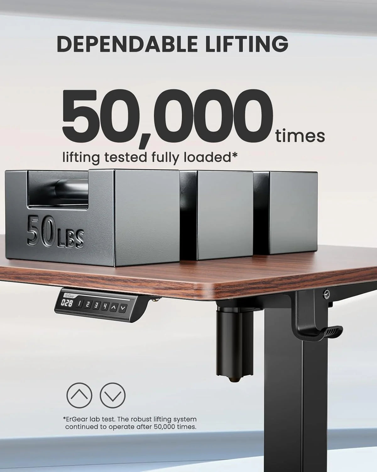 Height Adjustable Electric Standing Desk 47.2 x 23.6 Inches