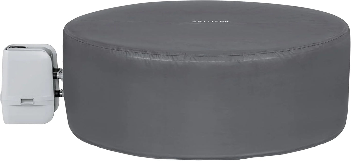 Bestway SaluSpa Miami EnergySense AirJet Inflatable Hot Tub Spa (71" x 26") | Portable Hot Tub with 2 Covers (1 Energy-Efficient Thermal Cover and 1 Standard Cover) | Fits Up to 2-4 Persons | Black