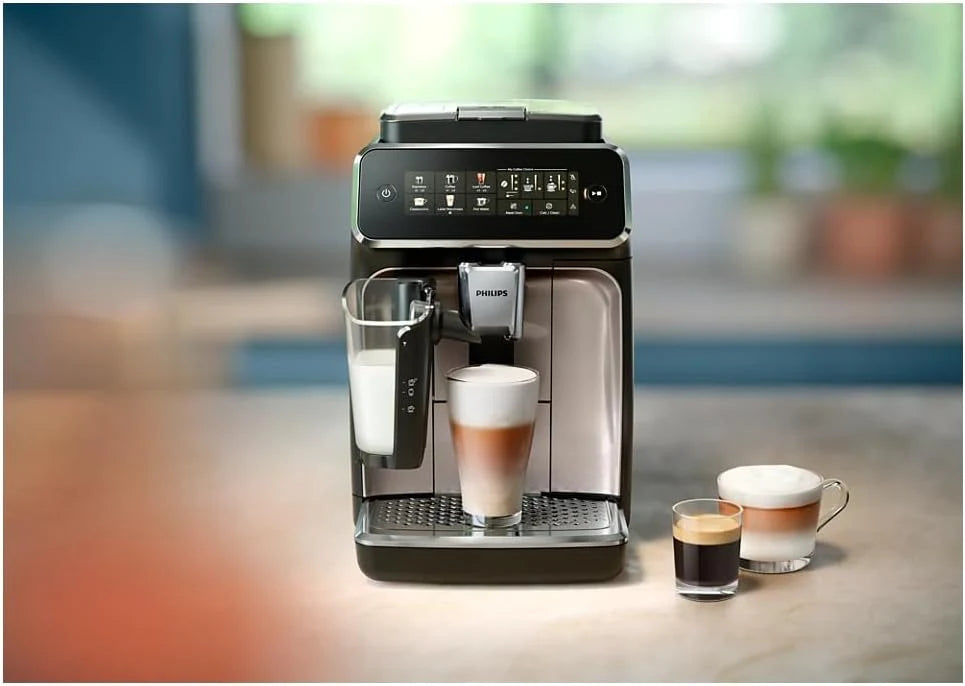 Fully automatic espresso machine - 6 hot and iced beverages with ceramic grinder