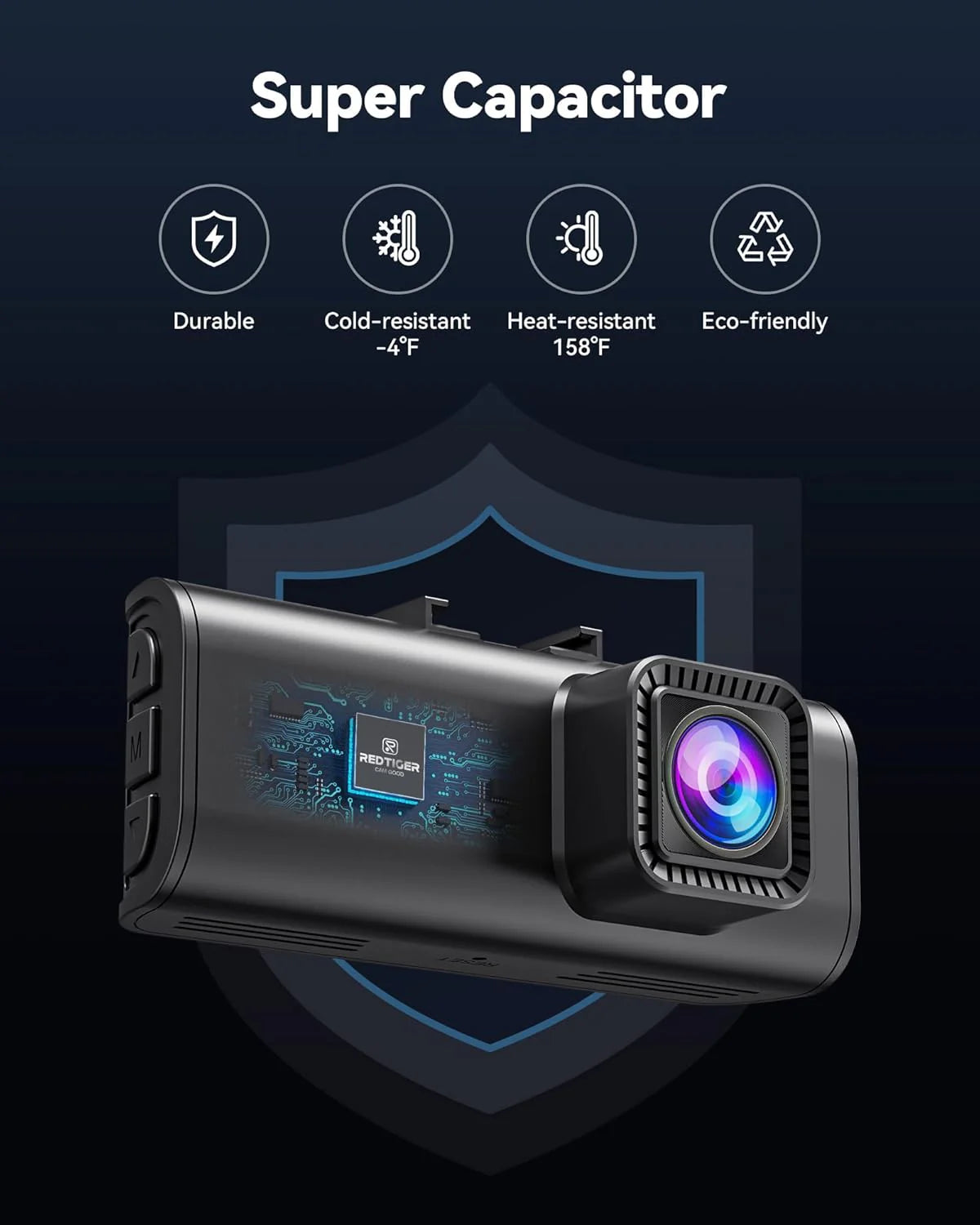Dash Cam Front Rear, 4K/2.5K Full HD Dash Camera for Cars, Included 32GB Card, Built-in Wi-Fi GPS, 3.16” IPS Screen, Night Vision, 170°Wide Angle, WDR, 24H Parking Mode(F7NP)