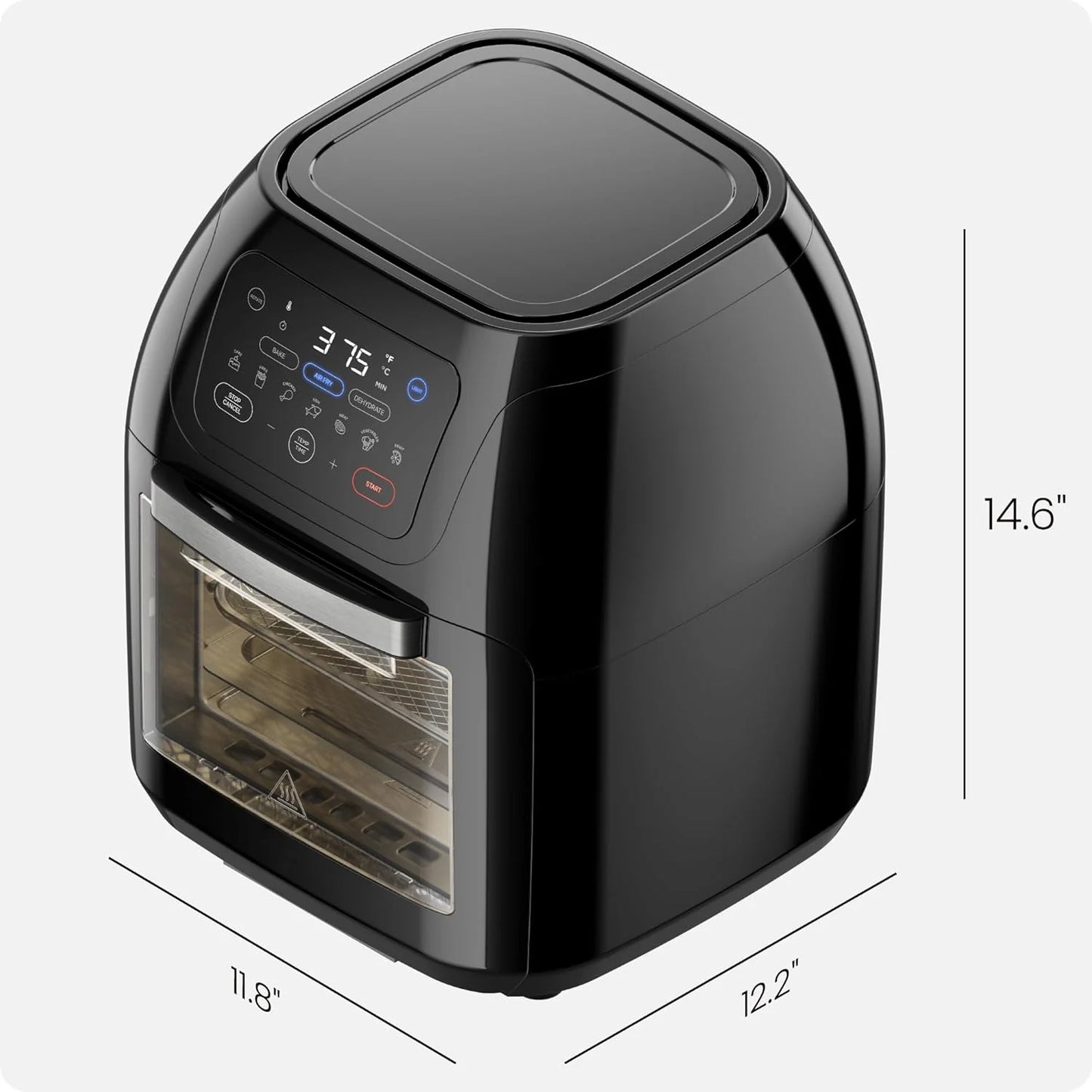 Chefman Compact 6.3-Quart Digital Air Fryer with Rotisserie, Dehydrator, and Convection Oven, 8 Touchscreen Presets