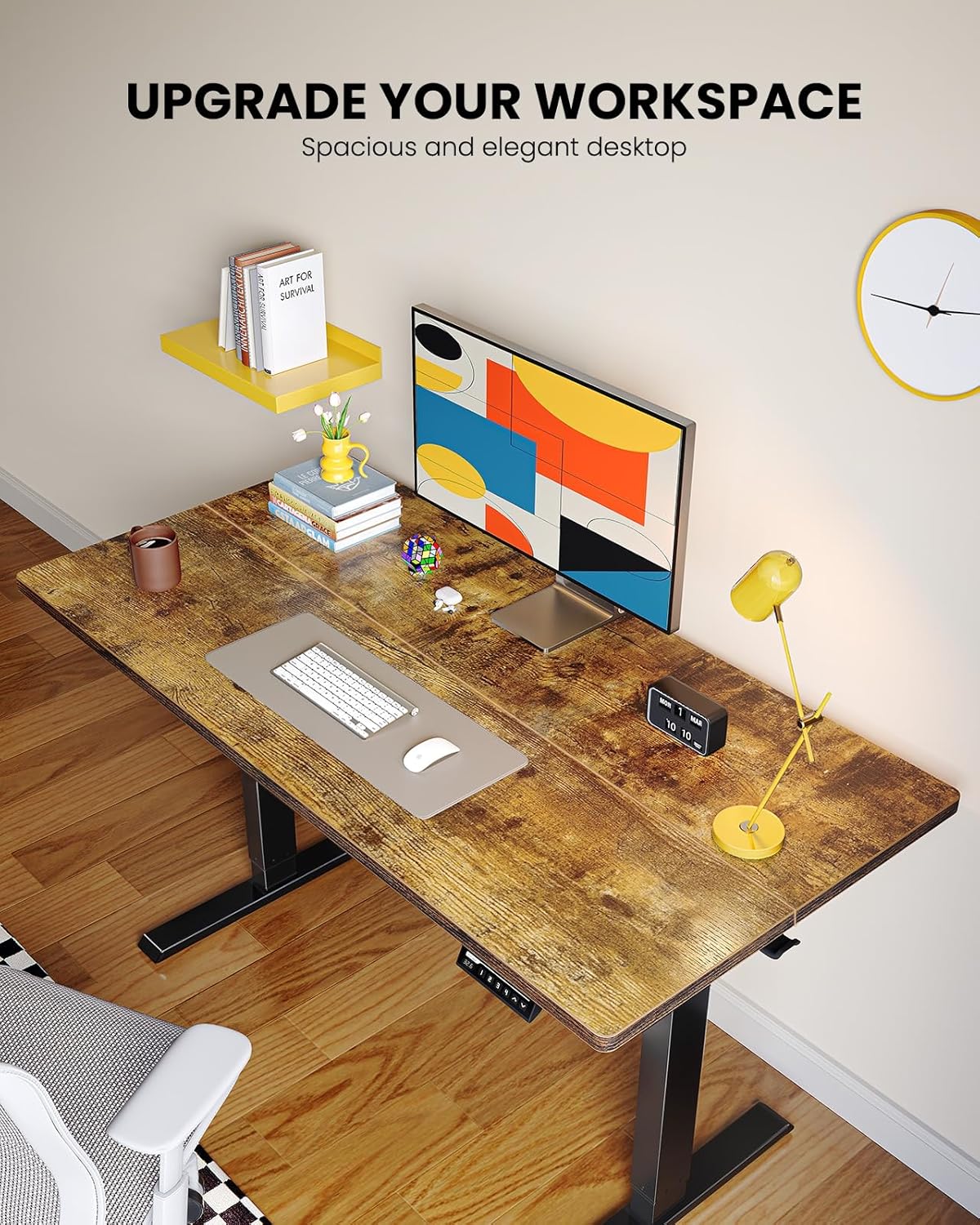 Height Adjustable Electric Standing Desk 47.2 x 23.6 Inches