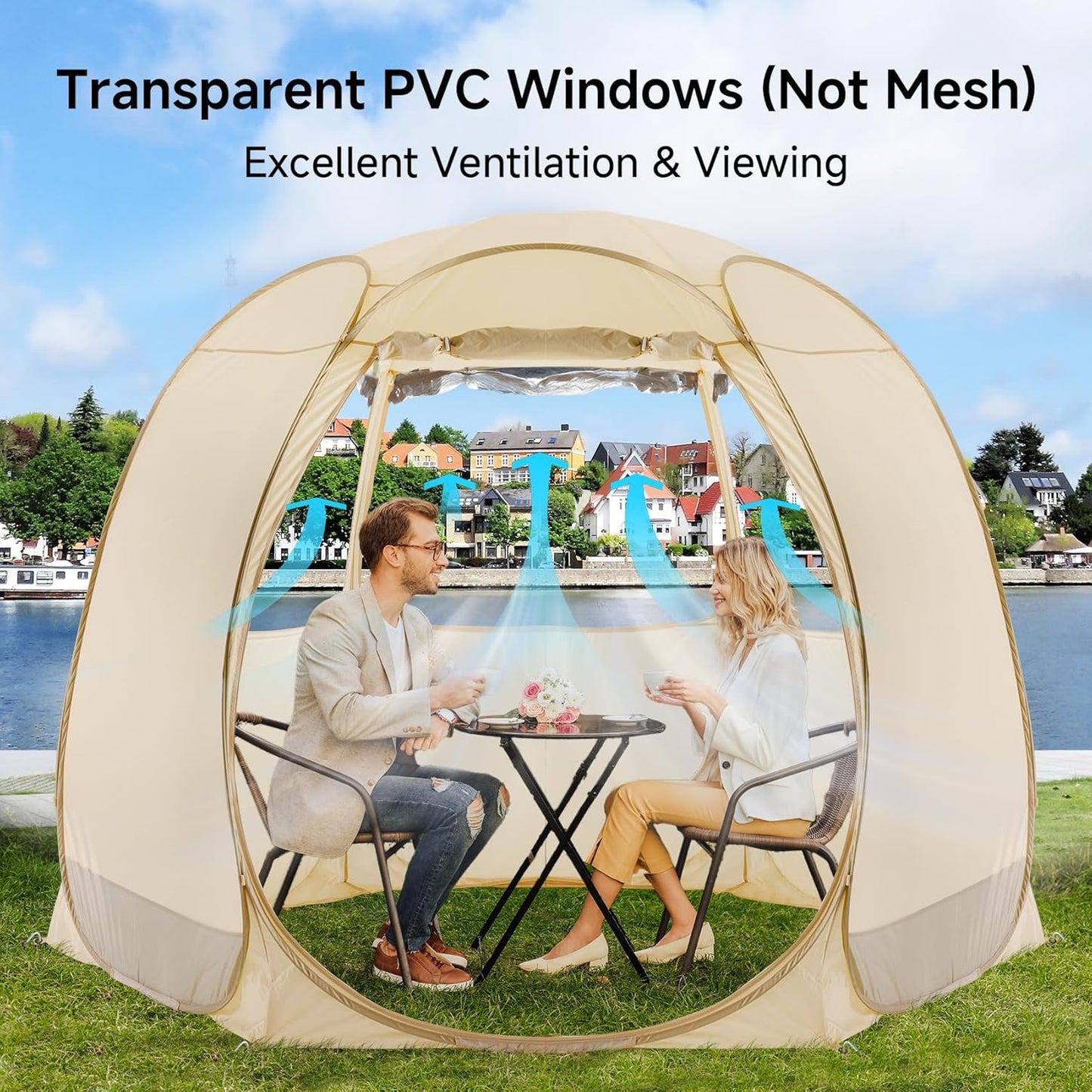 Pop Up Screen House Gazebo Tent with Mosquito Netting Sides