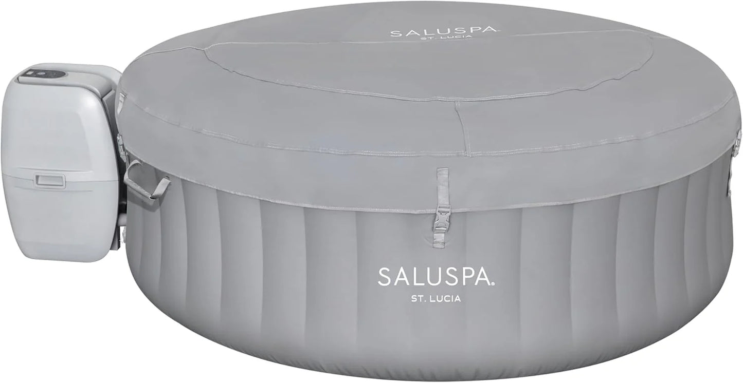 Bestway SaluSpa Miami EnergySense AirJet Inflatable Hot Tub Spa (71" x 26") | Portable Hot Tub with 2 Covers (1 Energy-Efficient Thermal Cover and 1 Standard Cover) | Fits Up to 2-4 Persons | Black