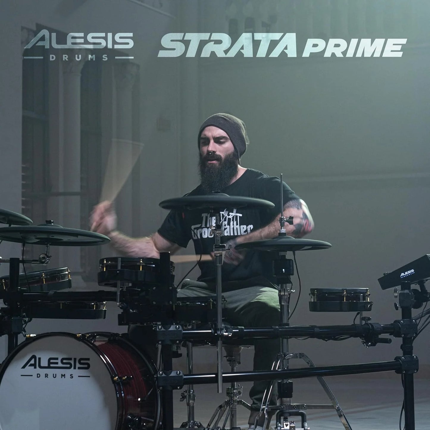 Alison Strata Prime Electronic Drum Set with Touch Screen Dual Area Grid Head