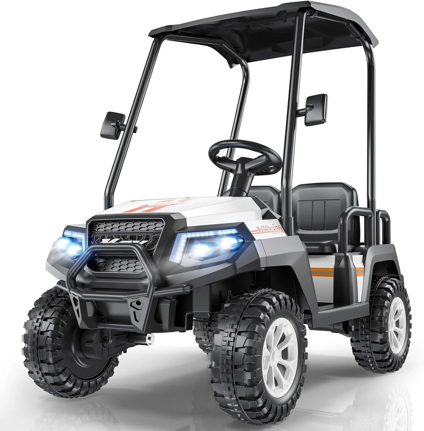 R9 24V Children's Golf Cart with Remote Control, Removable Awning