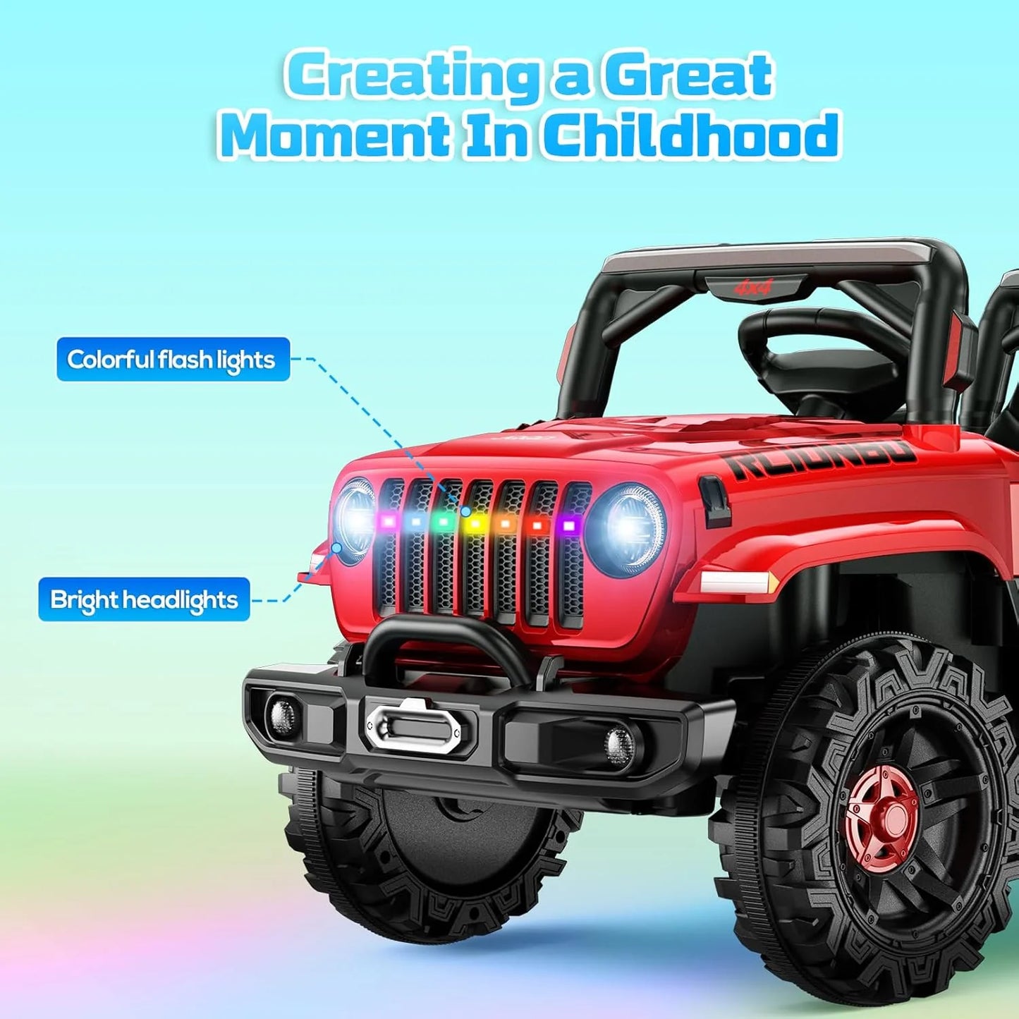 SEALIGHT 12V Children's Driving Truck Model 380 Watt Motor Emergency Braking Function