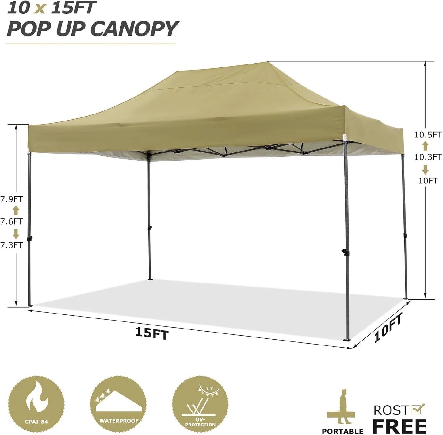 COBIZI 10x20 Heavy Duty Pop up Canopy Tent with 6 sidewalls Easy Up Commercial Outdoor Canopy Wedding Party Tents for Parties All Season Wind & Waterproof Gazebo with Roller Bag,Black(Frame Thickened)