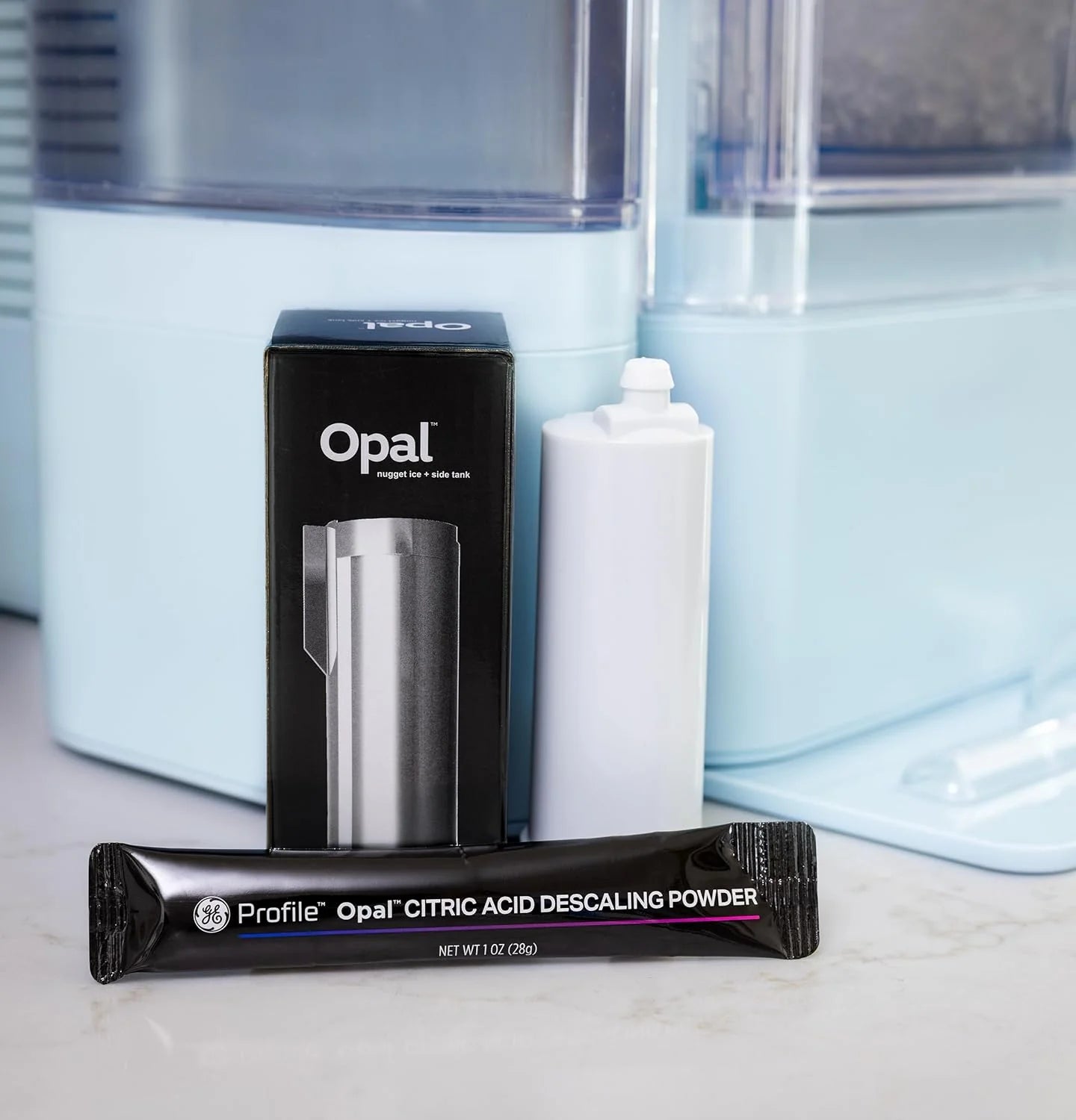 GE Profile Opal 2.0 XL with 1 Gallon Tank, Chewable Crunchable Countertop Nugget Ice Maker, Scoop included, 38 lbs in 24 hours, Pellet Ice Machine with WiFi & Smart Connected, Stainless Steel