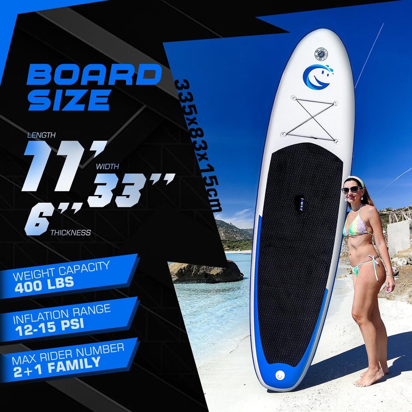 FunWater Stand Up Paddle Board Ultralight Inflatable Paddle Board with SUP Accessories