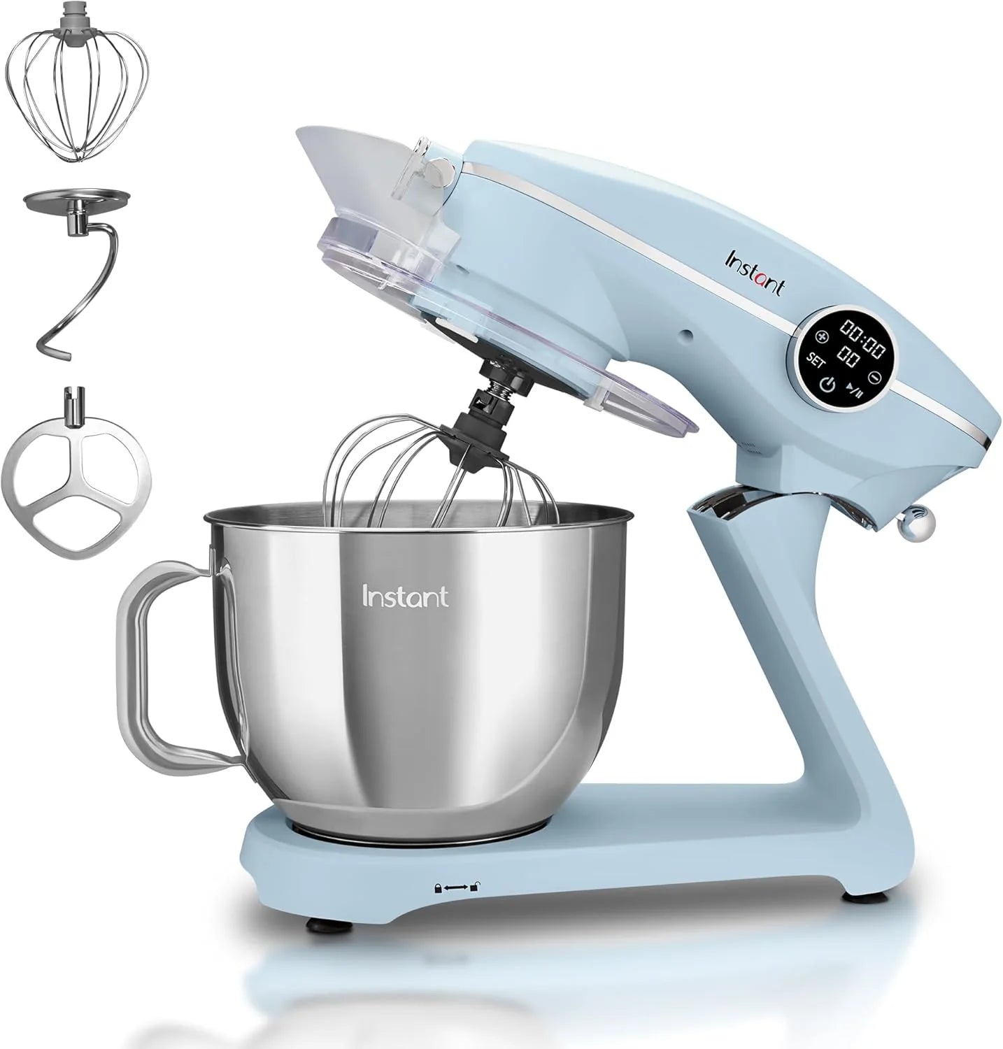 Instant Pot Instant Stand Mixer Pro 600W 10-Speed Electric Mixer with Digital Interface,7.4-Qt Stainless Steel Bowl,Dishwasher Safe Whisk,Dough Hook and Mixing Paddle