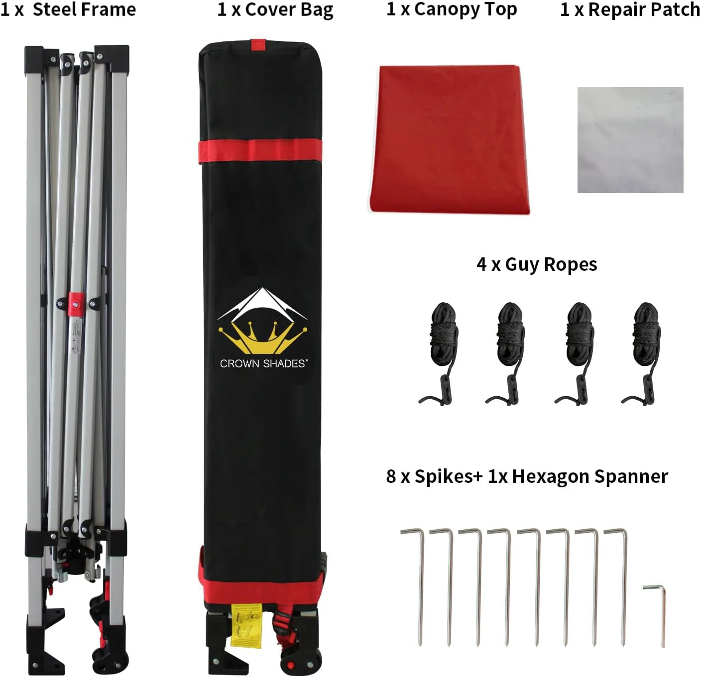 10x10 Pop-Up Awning - One-Click Installation Beach Tent - Outdoor Sunshade Silver Coated Top, 3 Heights and 4 Sand Pockets