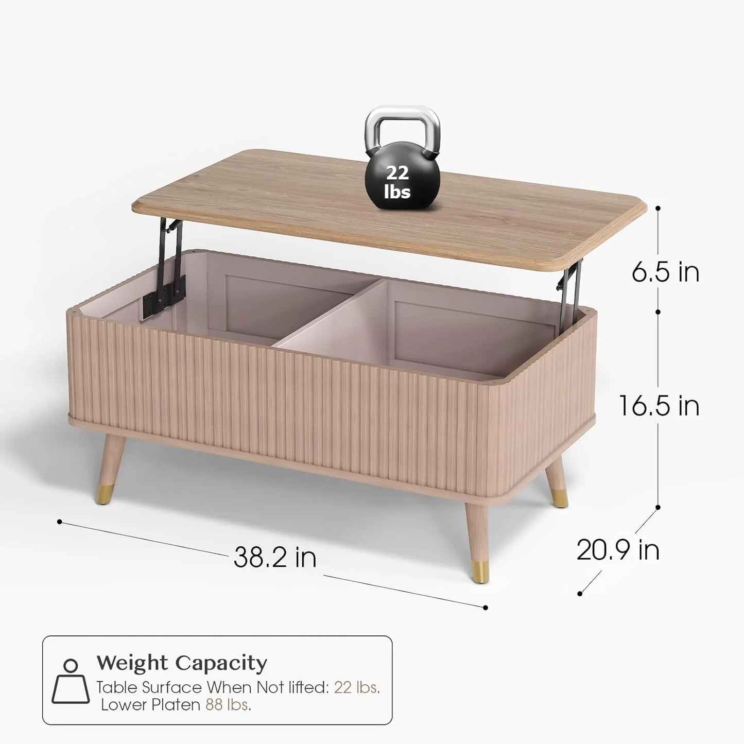 Round Coffee Table with Storage,Fluted Center Table with Sliding Cabinet Door for Living Room,Home Small Space,31.5" Small Center Table,Walnut
