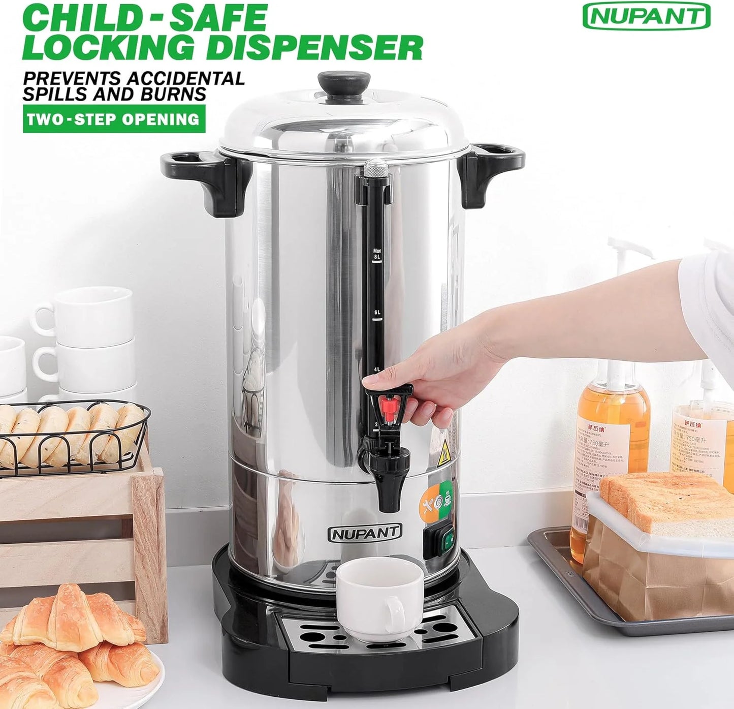 Commercial coffee maker 15 liters 304 stainless steel