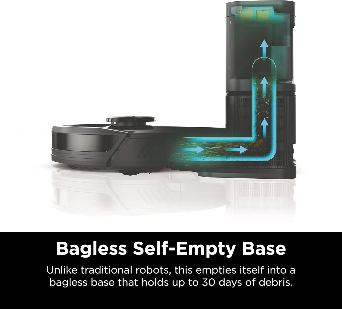 Voice Control Robot Vacuum with Matrix Clean Navigation, Home Mapping, 60-Day Capacity, XL Self-Empty Base for Homes with Pets, Carpet & Hard Floors, Cool Grey