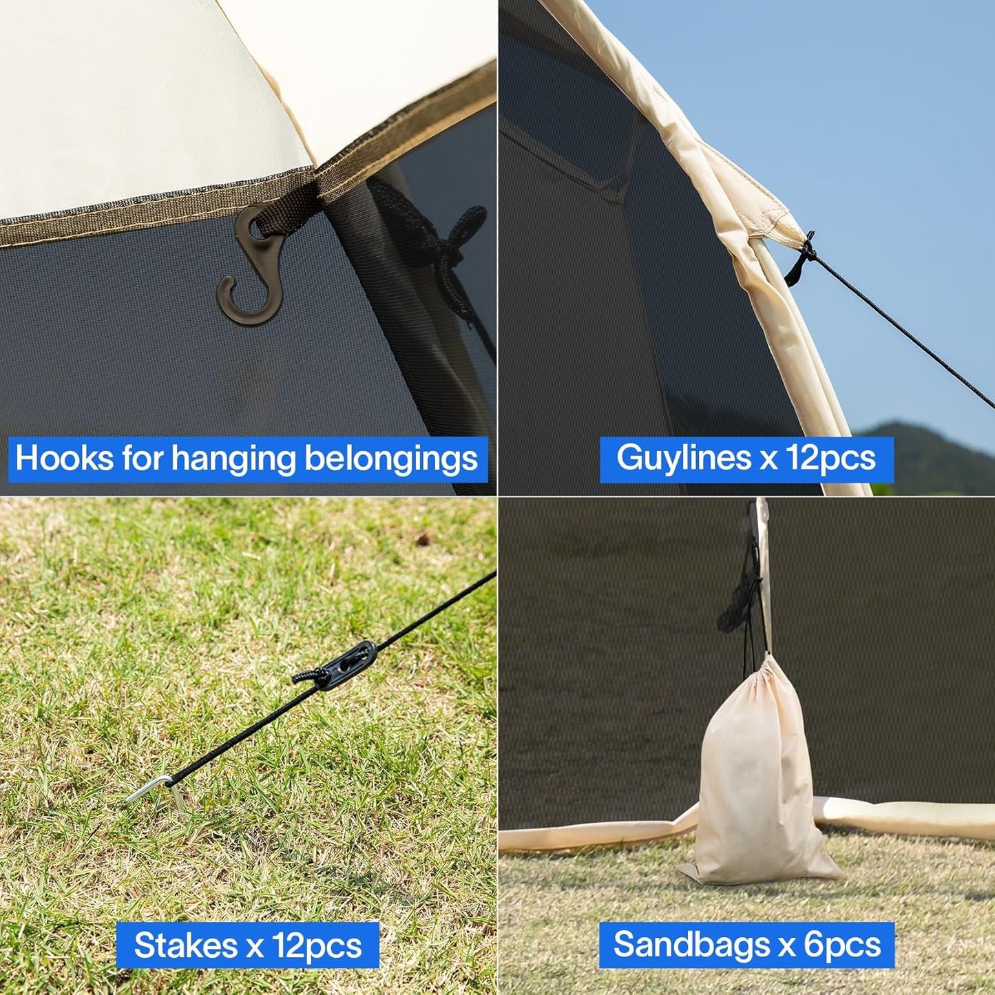 Pop Up Screen House Gazebo Tent with Mosquito Netting Sides