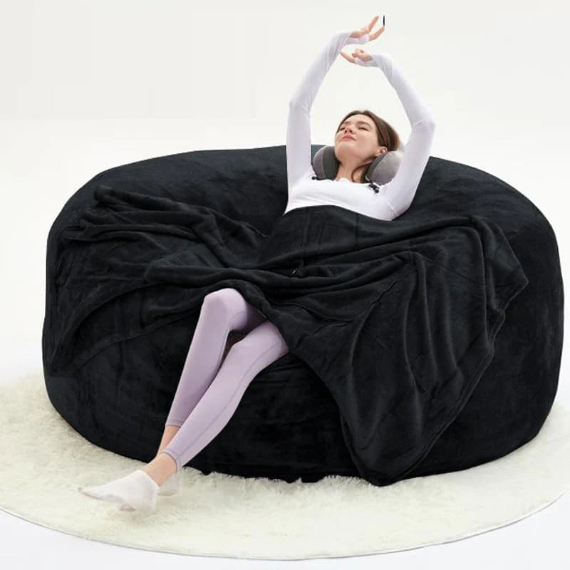 60" inch Oversized Bean Bag Sofa with Filling, Memory Sponge Bean Bag Chair